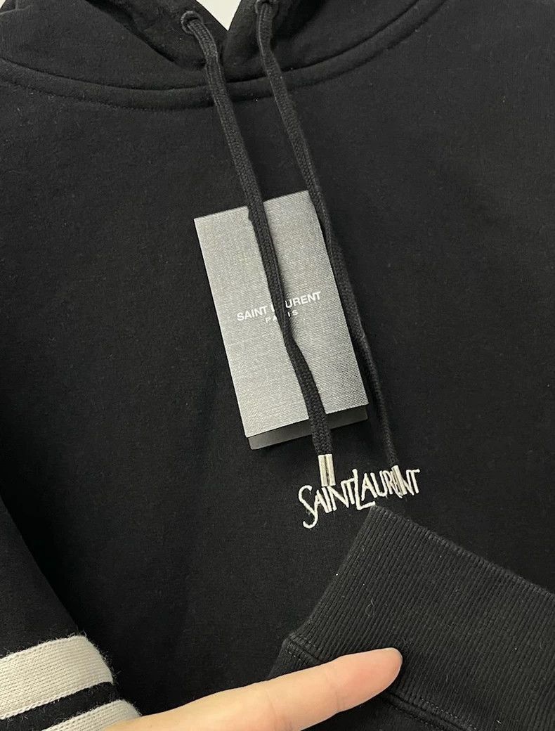 Saint Laurent Paris Saint Laurent Paris Black hooded sweatshirt-2506 Size US M / EU 48-50 / 2 - 3 Thumbnail