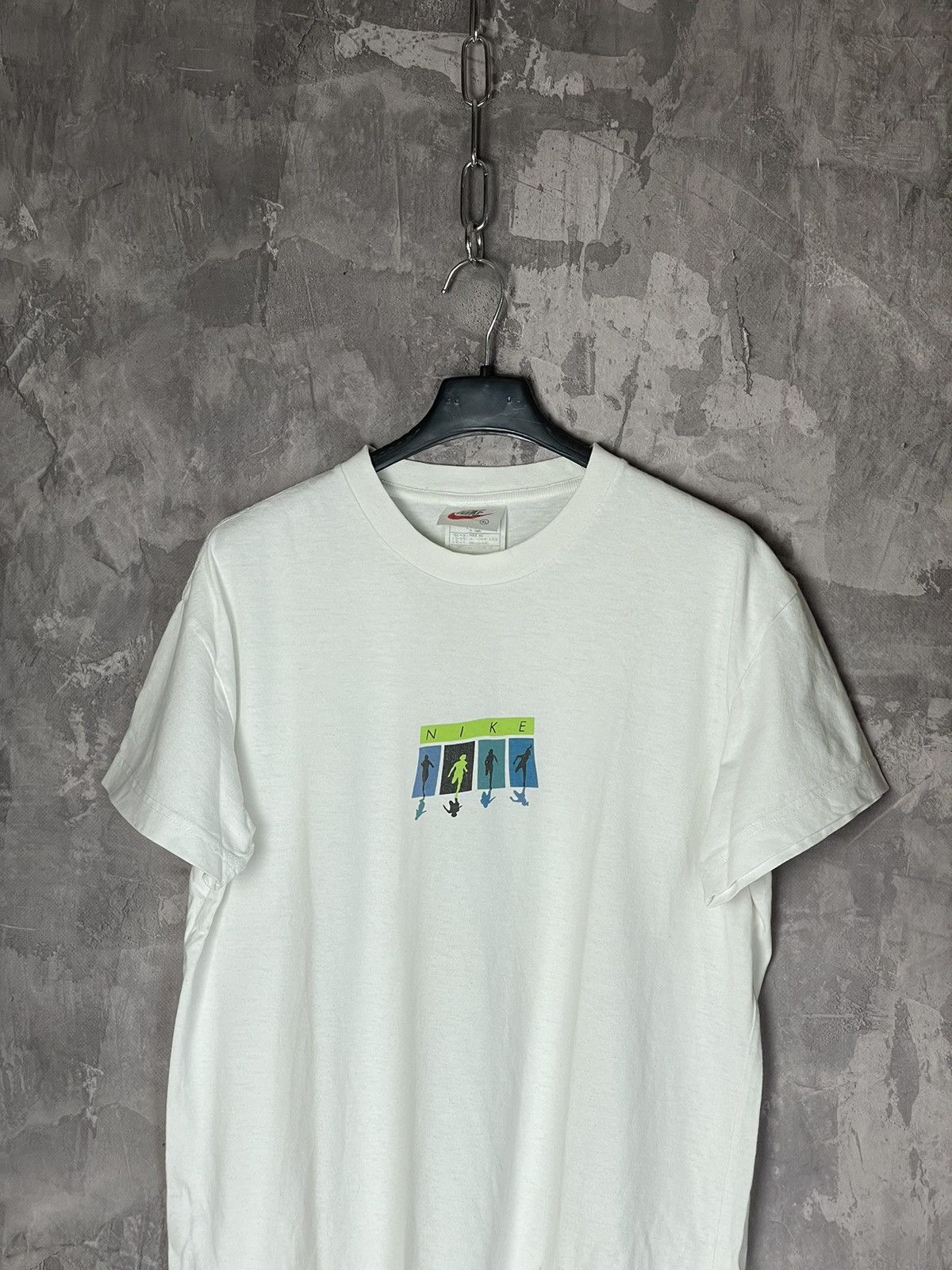 Nike × Vintage Nike tee Vintage 90s Nike Central Logo USA T-shirt y2k Size US XL / EU 56 / 4 - 2 Thumbnail