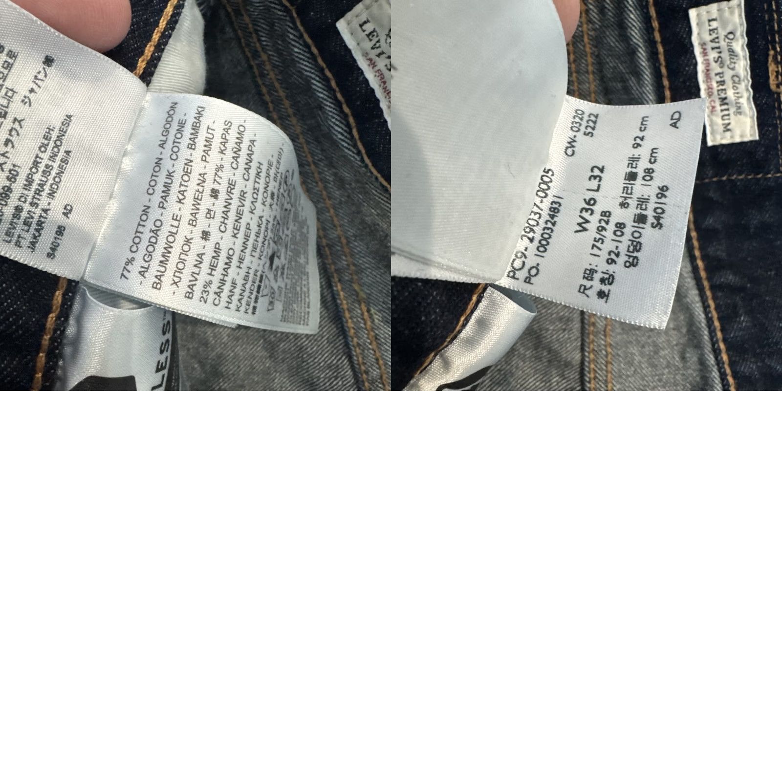 Levi's Levi’s Premium Quality Jeans Men’s Size 36x32 Straight Fit Dark Blue Denim Big E Size US 36 / EU 52 - 8 Thumbnail