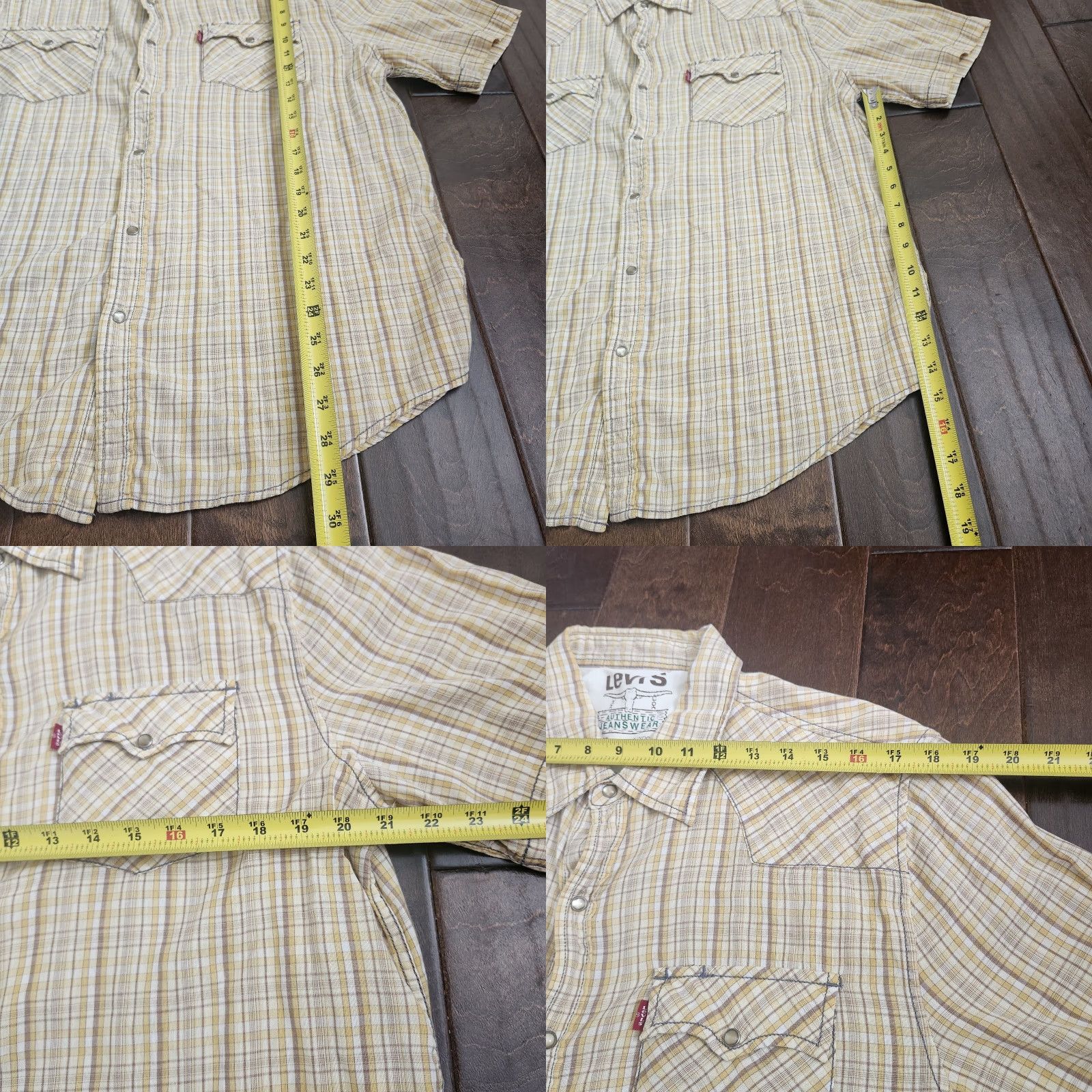 Levi's Levi's Shirt Plaid Short Sleeve Button-Up XL Multicolor Casual Workwear Short Sleeve Button-Up Shirt Men XL Plaid Pattern Pocket Size US XL / EU 56 / 4 - 8 Thumbnail