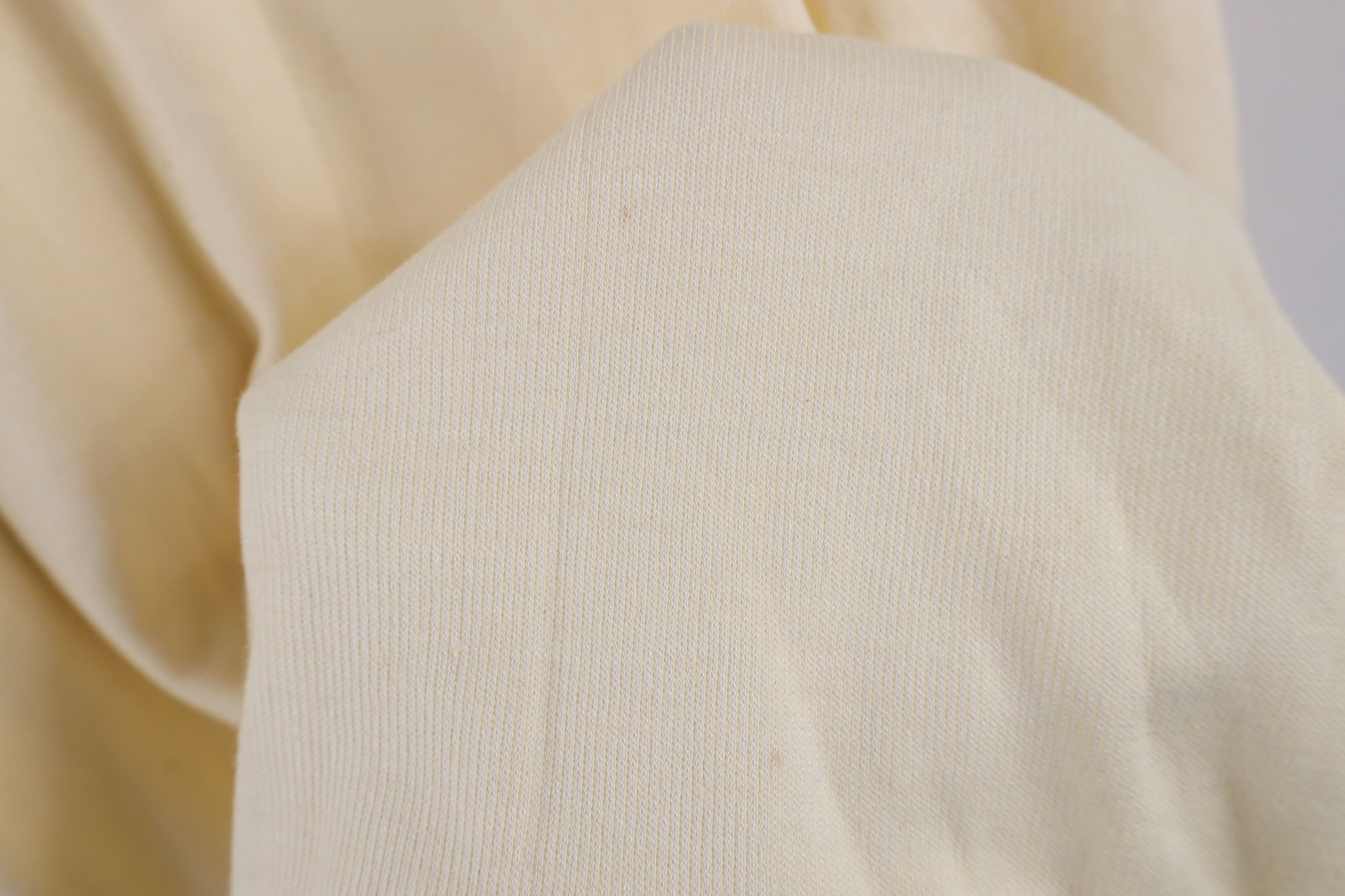 Vintage Vintage 90s Streetwear Ribbed Knit Long Sleeve T-Shirt Cream Size US M / EU 48-50 / 2 - 9 Thumbnail