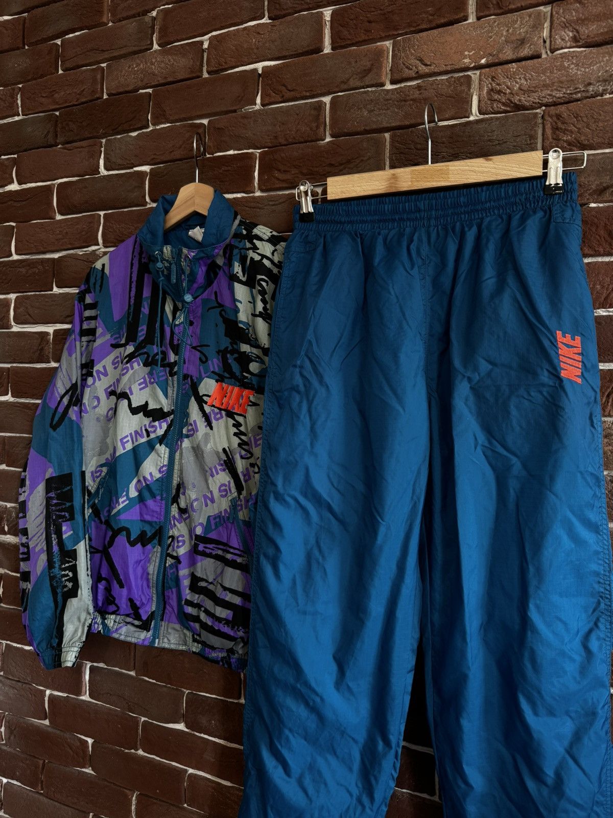 Nike Rare 90s Vintage Nike Swoosh Logo Tracksuit Set Jacket Size US S / EU 44-46 / 1 - 4 Thumbnail