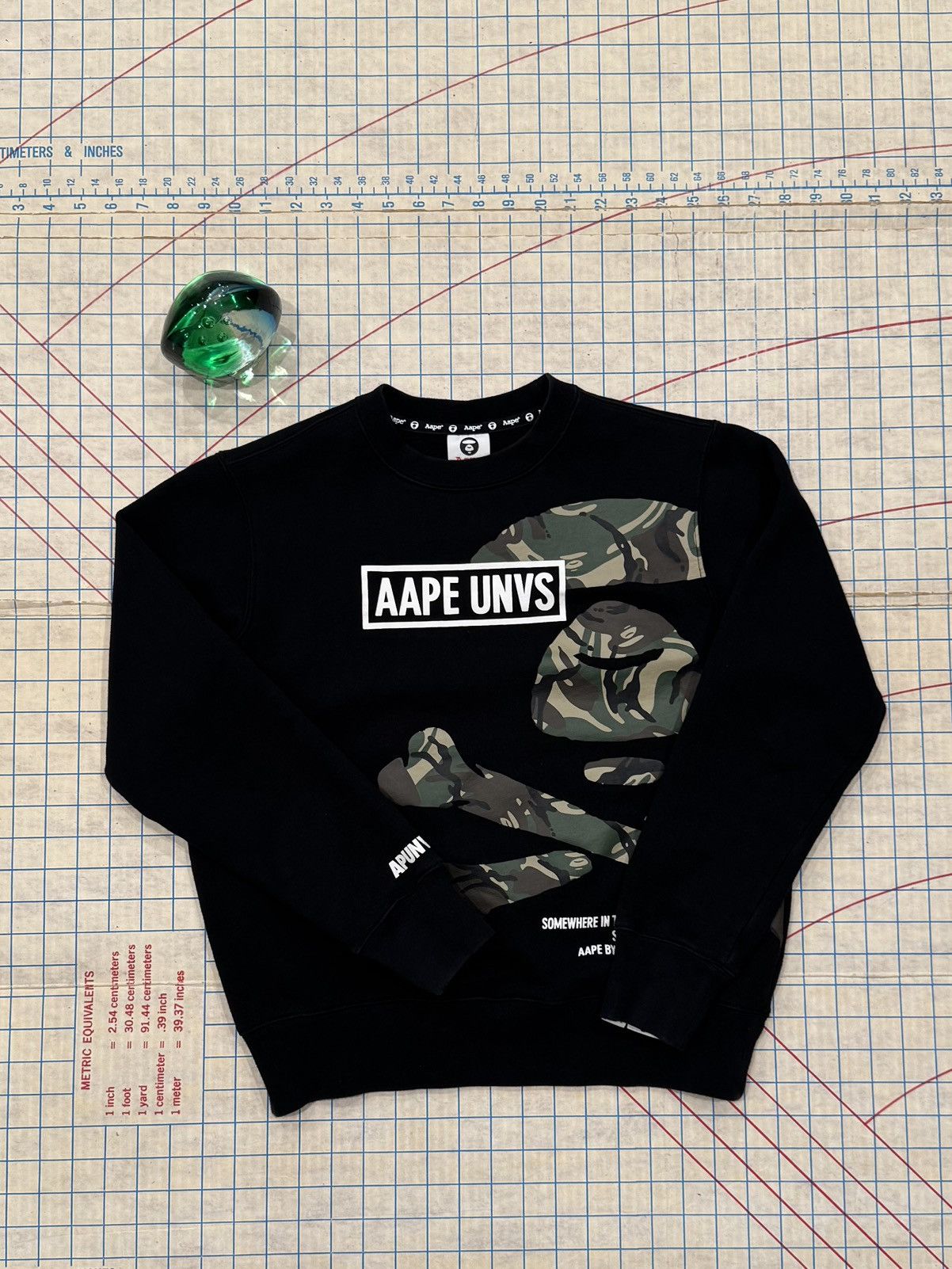 Aape Aape by A Bathing Ape Black Crewneck Sweater Mens Small Size US S / EU 44-46 / 1 - 6 Thumbnail