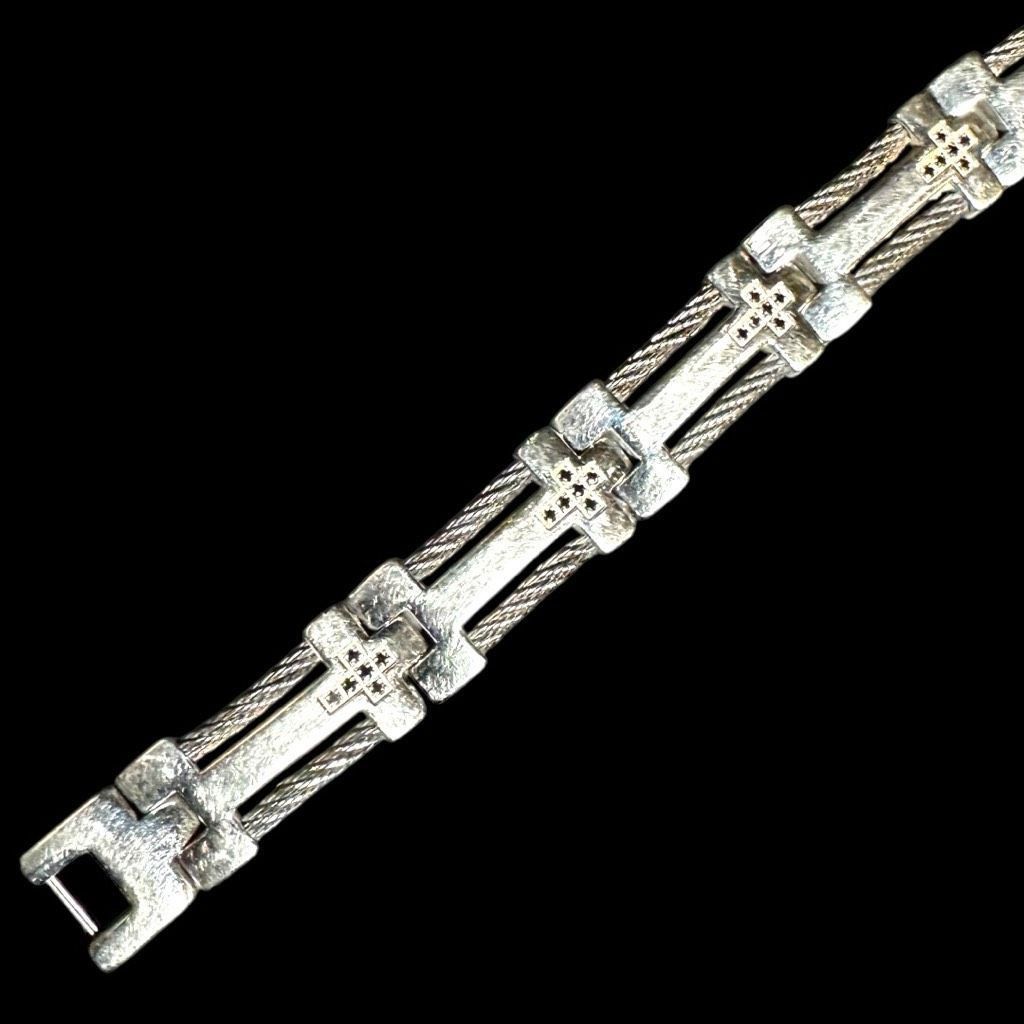 Other STAINLESS STEEL Silver Black Cubic Zirconia Cross Religious Size ONE SIZE - 7 Thumbnail