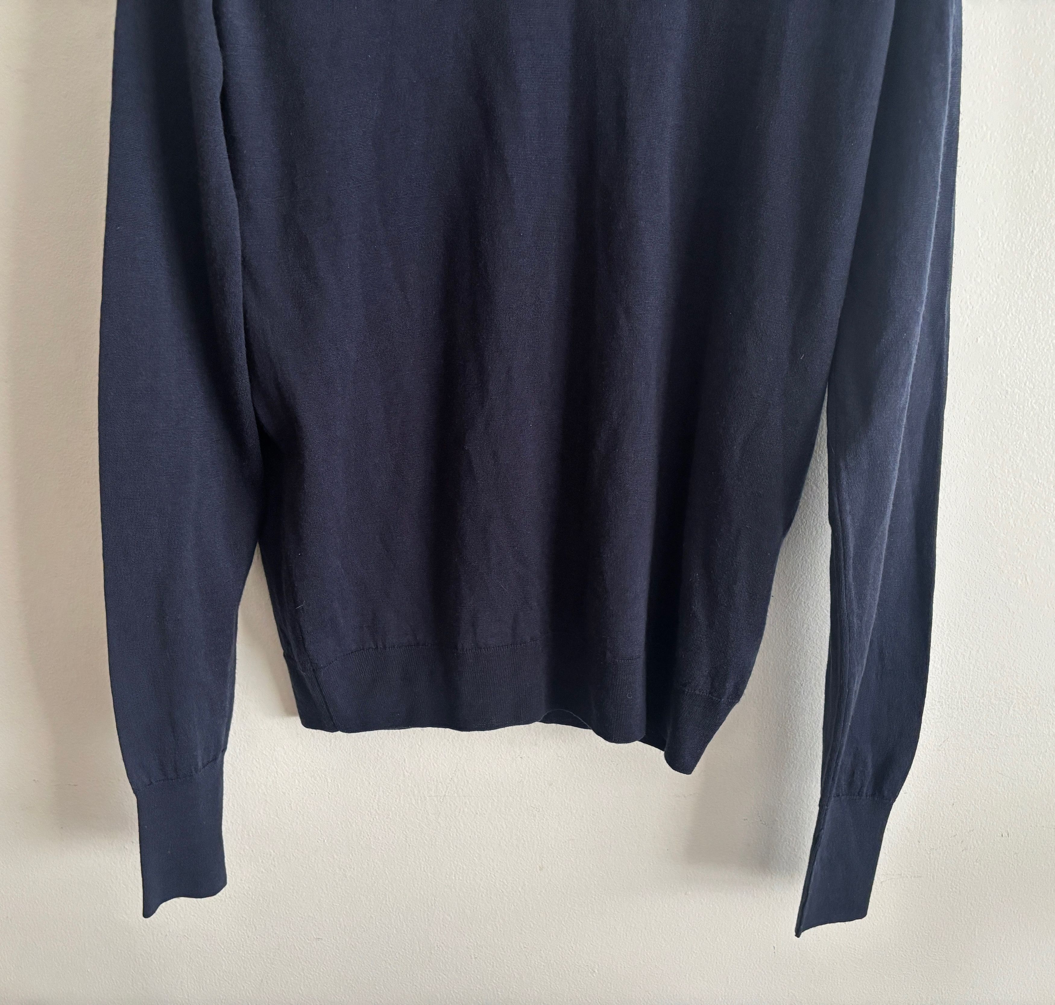 John Smedley $380 Navy Blue Extrafine Merino Wool Sweater - Medium Size US M / EU 48-50 / 2 - 3 Thumbnail