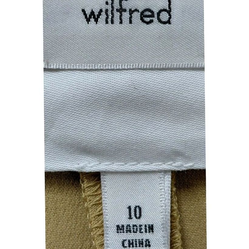 Vintage Wilfred Polyester Pants Beige Solid Regular Women Size 10 Size 32" / US 10 / IT 46 - 4 Thumbnail