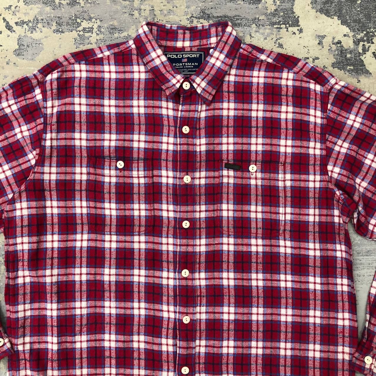 Polo Ralph Lauren × Vintage T296 VTG POLO SPORT RALPH LAUREN SPORTMAN FLANNEL SHIRTS Size US L / EU 52-54 / 3 - 5 Thumbnail