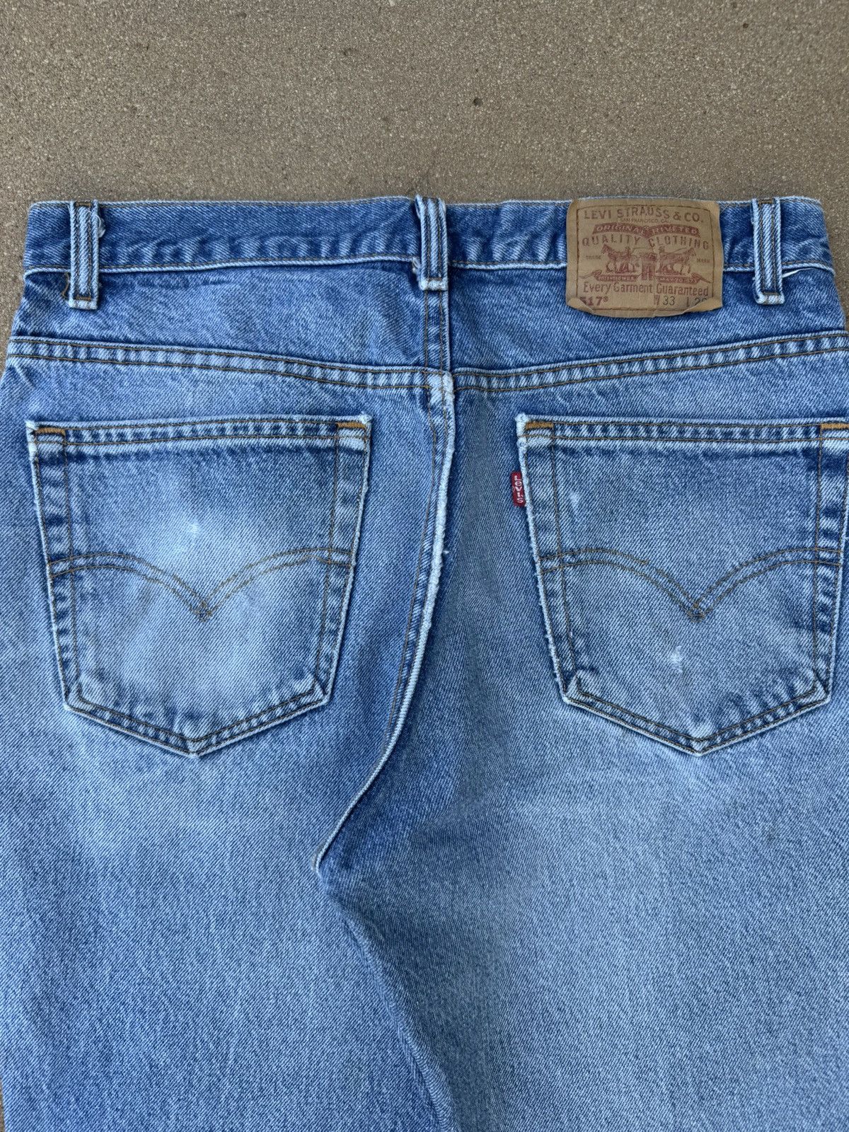 Levi's Vtg 90s Levi’s 517xx Red Tab Bootcut Flare Faded Jeans 33x29 Size US 33 - 7 Thumbnail