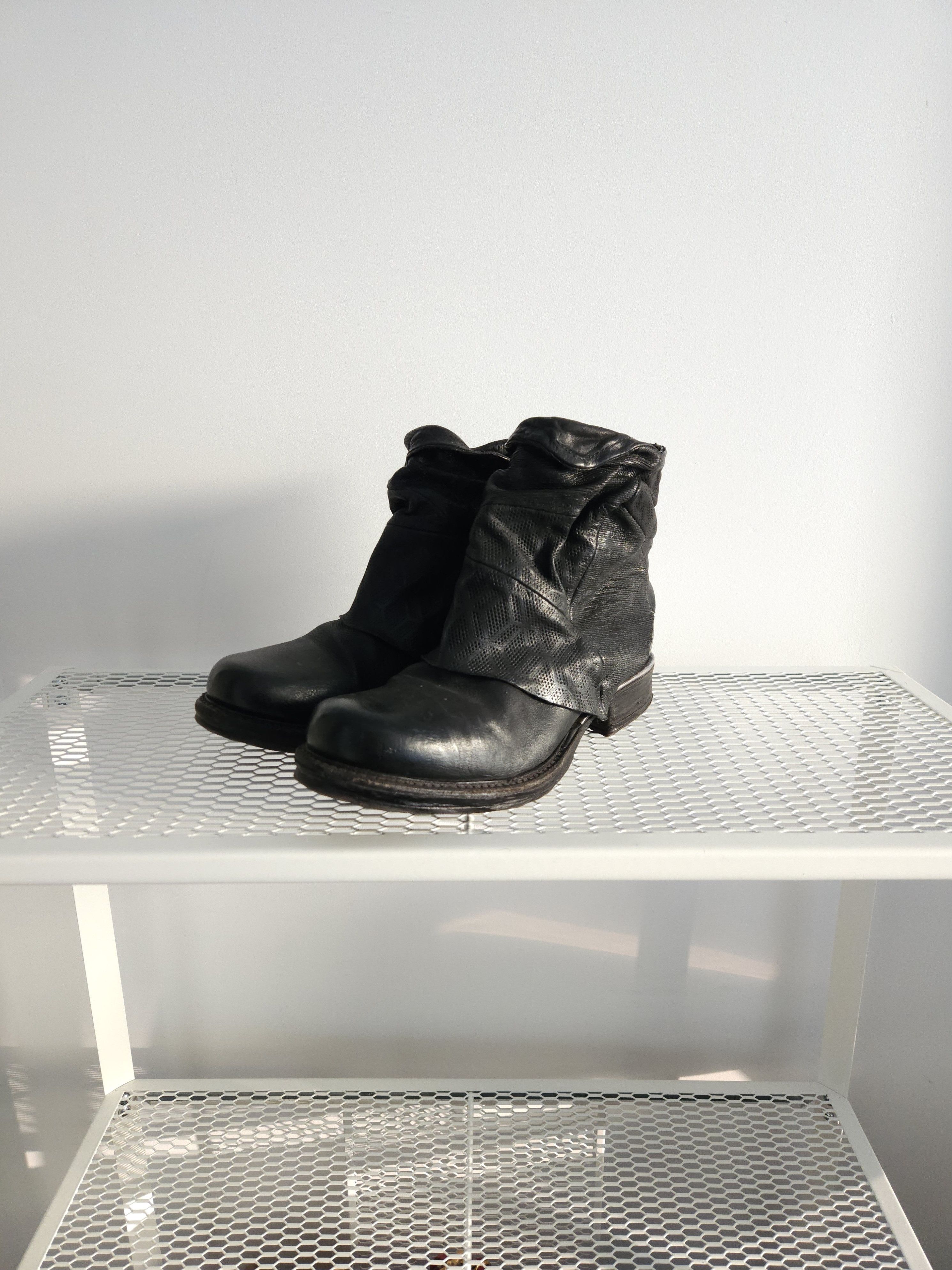 A.S.98 Archive AS98 black layered leather side zip ankle boots Size US 7 / IT 37 - 2 Thumbnail