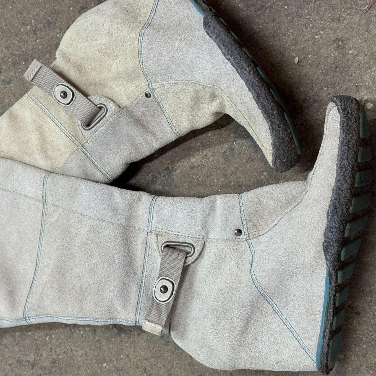 Diesel Rare Vintage Diesel Y2K Suede Wedge Boots Archival Grunge Size US 7 / IT 37 - 3 Thumbnail