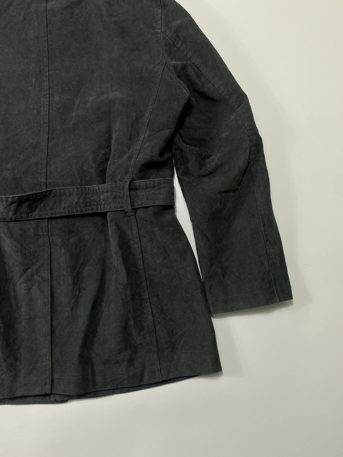 Japanese Brand Ined Homme By Yohji Yamamoto Belted Moleskin Coat Size US M / EU 48-50 / 2 - 13 Thumbnail