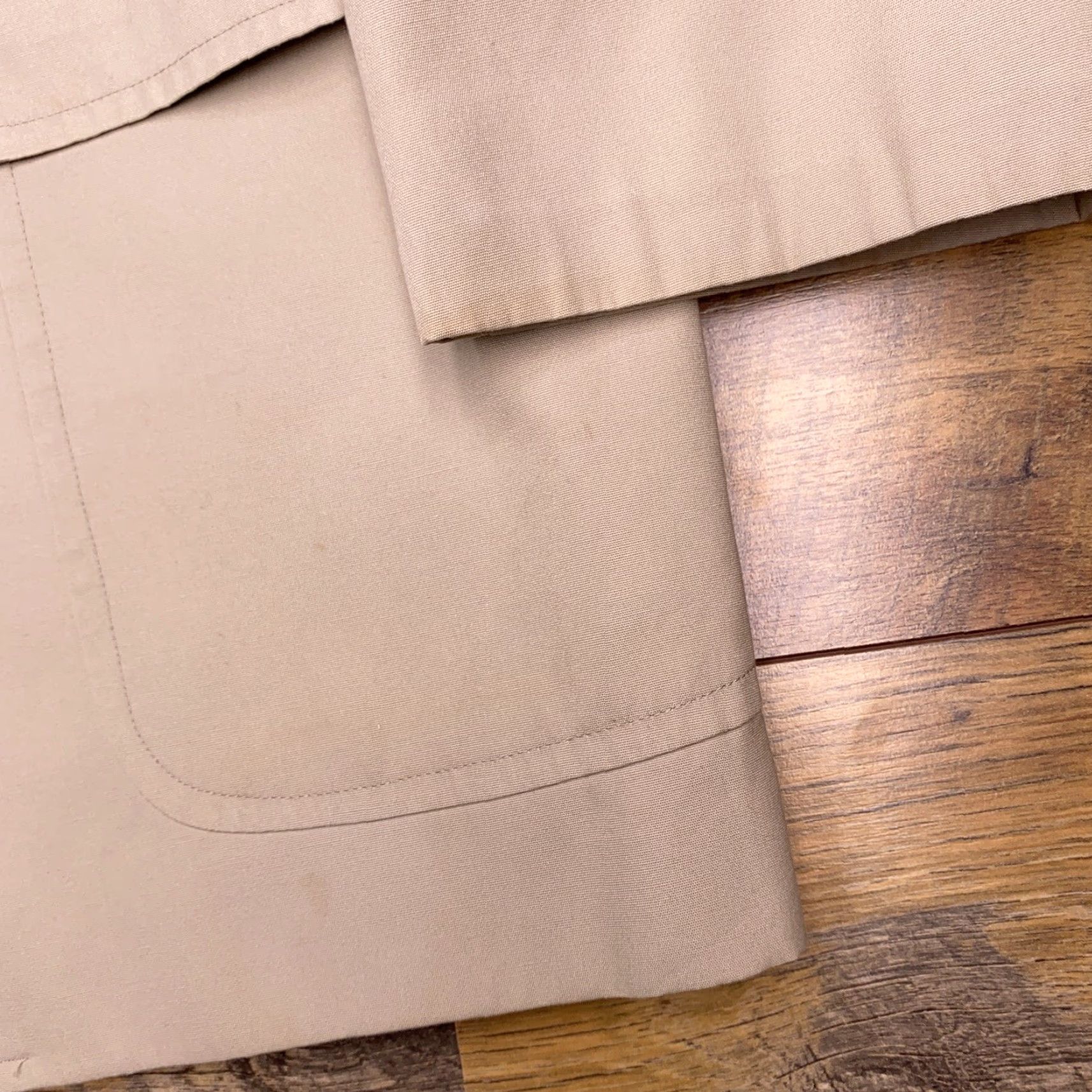 Brooks Brothers VINTAGE Brooks Brothers Blazer 46 Tan Wool Sport Coat Mens Regular Single-Breasted Notch Lapel 2-Button 3-Button Front Solid Dick? Size 46R - 7 Thumbnail