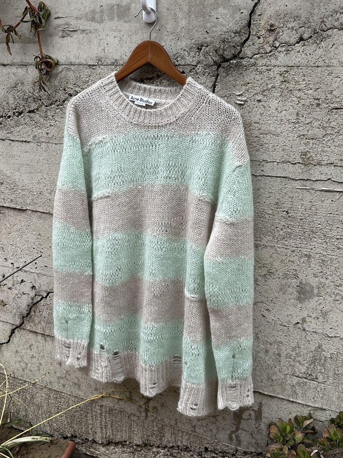 image of Grail Acne Studios Kurt Cobain Distressed Mohair Knit, Men's (Size Large)