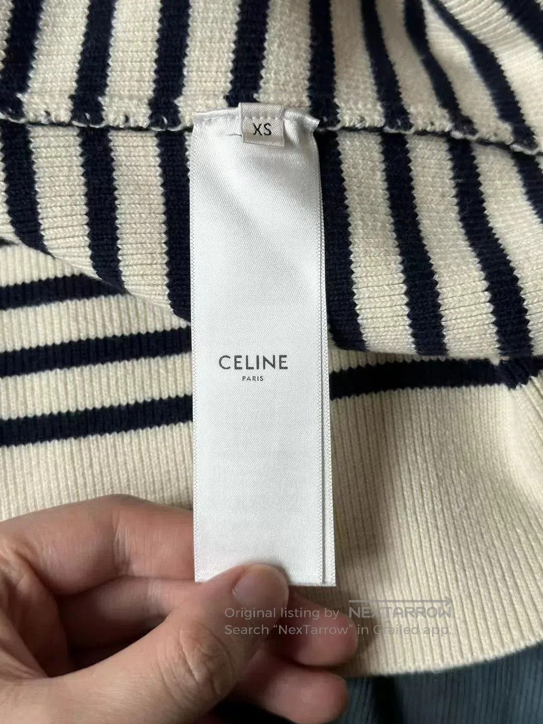 Celine celine striped knit sweater with gold accents. Size S / US 4 / IT 40 - 4 Thumbnail