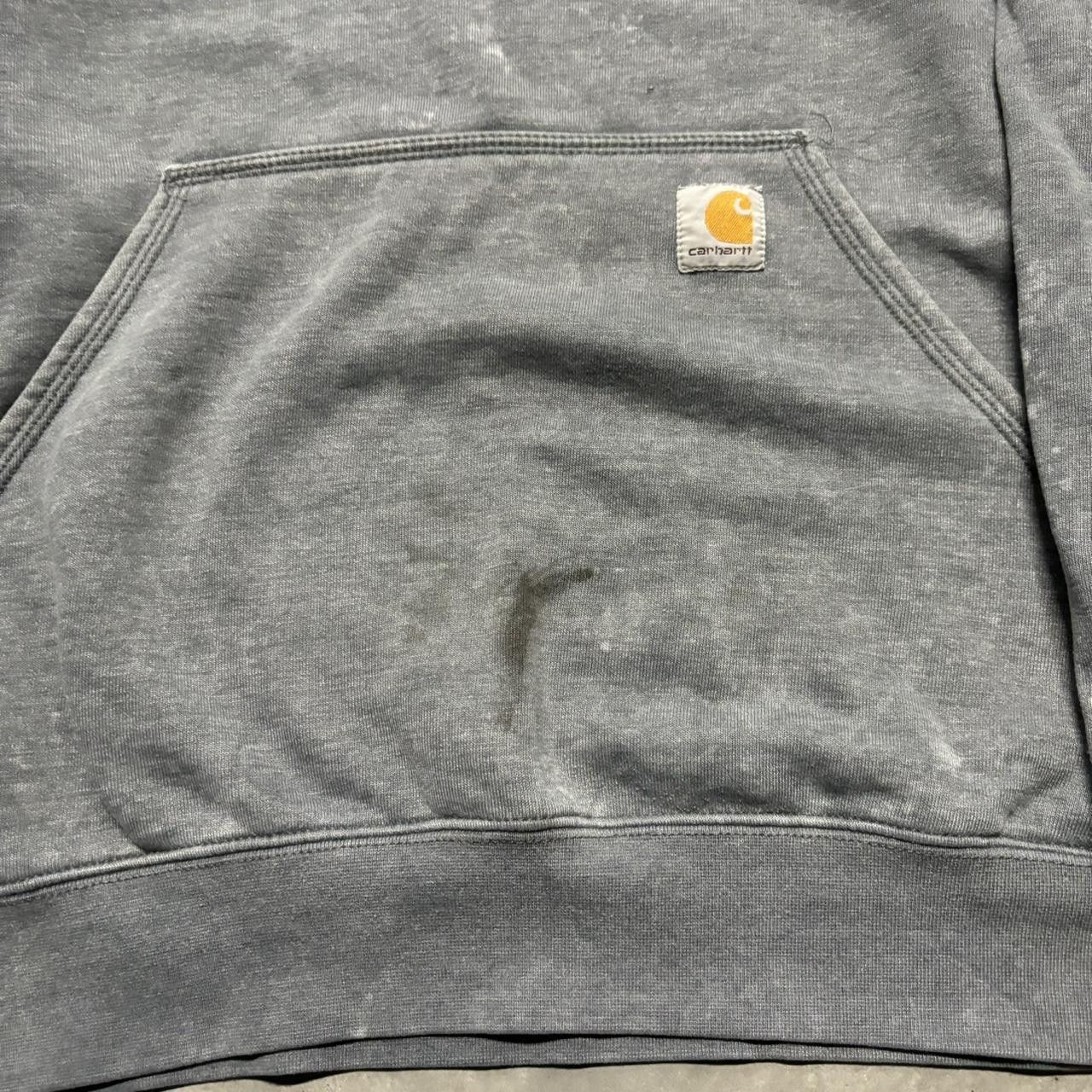 Carhartt × Vintage Crazy Vintage Y2K/2000s Faded Grey Carhartt Workwear Essential Hoodie! Size US XXL / EU 58 / 5 - 6 Thumbnail
