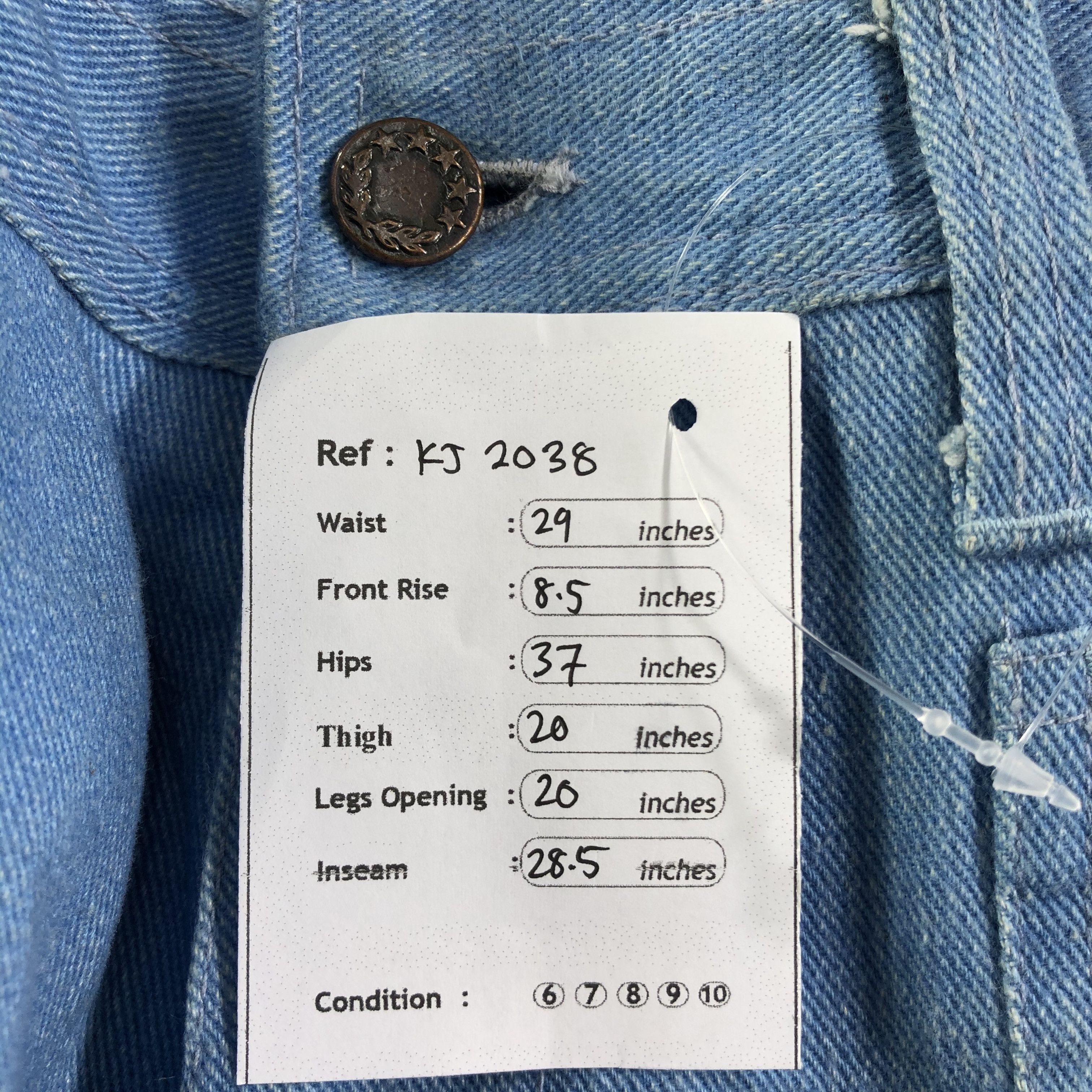 Japanese Brand Vintage 80s Bush Pants Flared Jeans KJ2038 Size US 29 - 10 Thumbnail