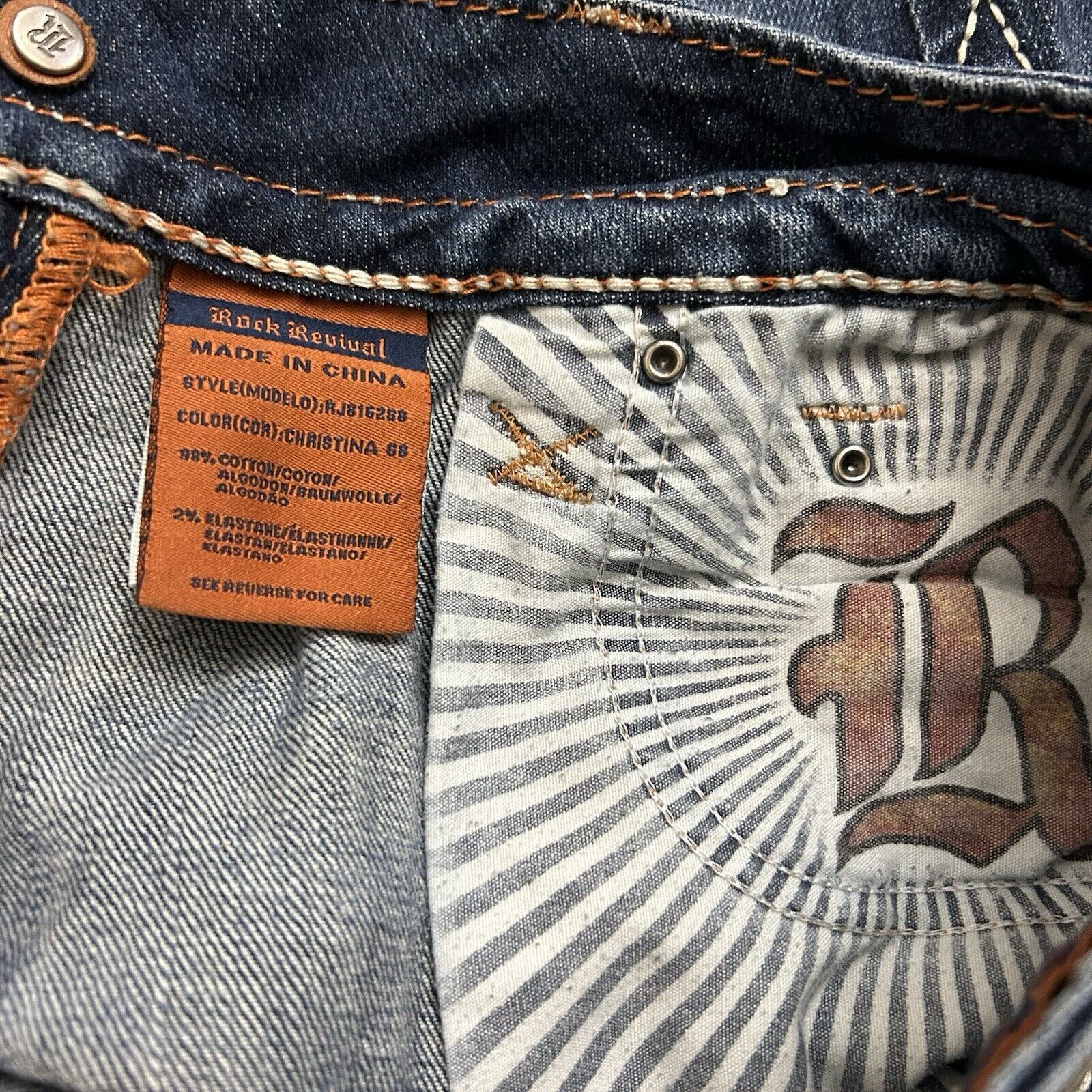 Rock Revival Rock Revival Christina Skinny Jeans Distressed Women’s Sz 28 Size 28" / US 6 / IT 42 - 7 Thumbnail