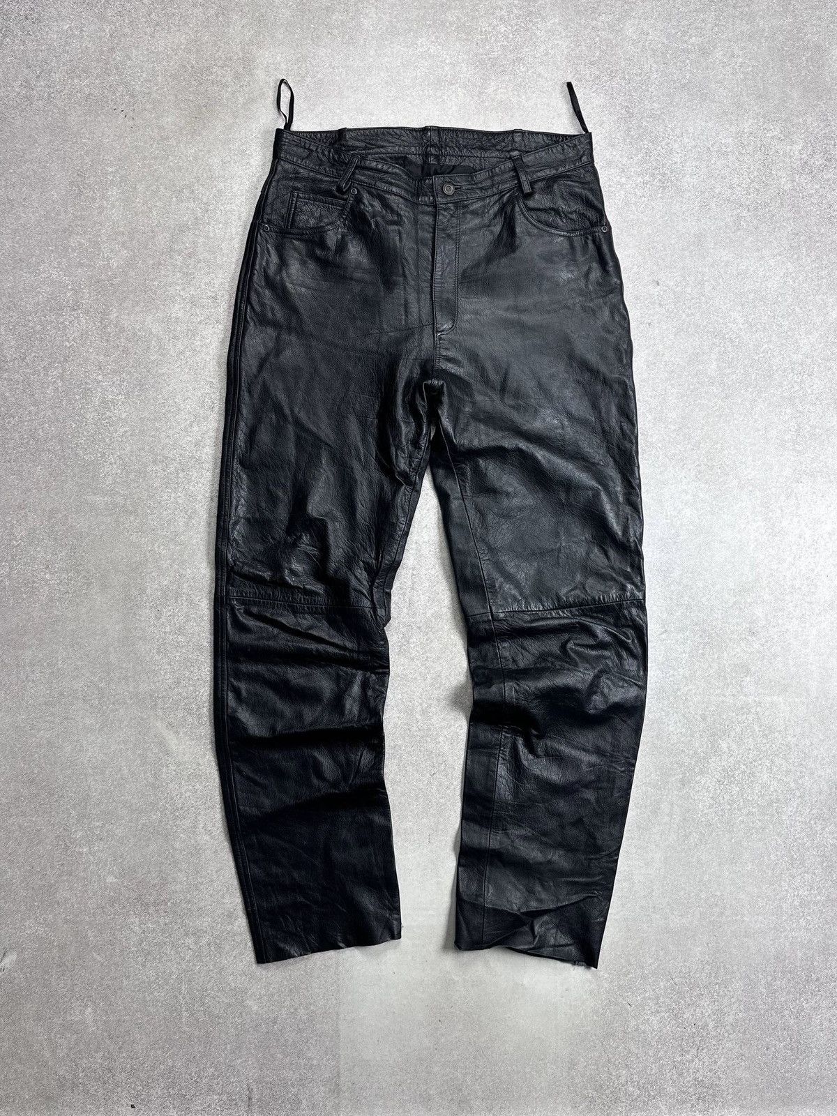 Genuine Leather Vintage Genuine Leather Moto Avantgarde Pants L 34 Size US 34 / EU 50 - 2 Thumbnail