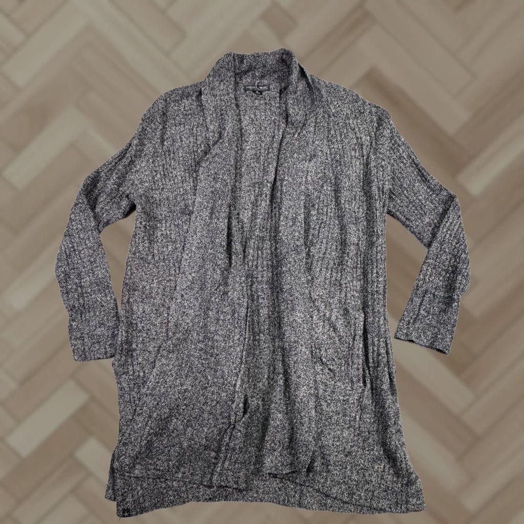 Vintage Barefoot Dreams Sweater Womens 1X Gray CozyChic Lite Open Front Cardigan Duster Size XL / US 12-14 / IT 48-50 - 1 Thumbnail