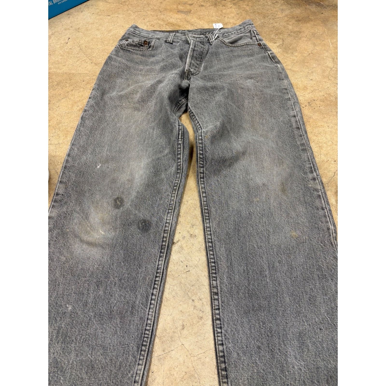 Levi's VTG Levi’s 518 Gray Dark Wash 90s Straight Jeans UK Made Size US 30 / EU 46 - 6 Thumbnail