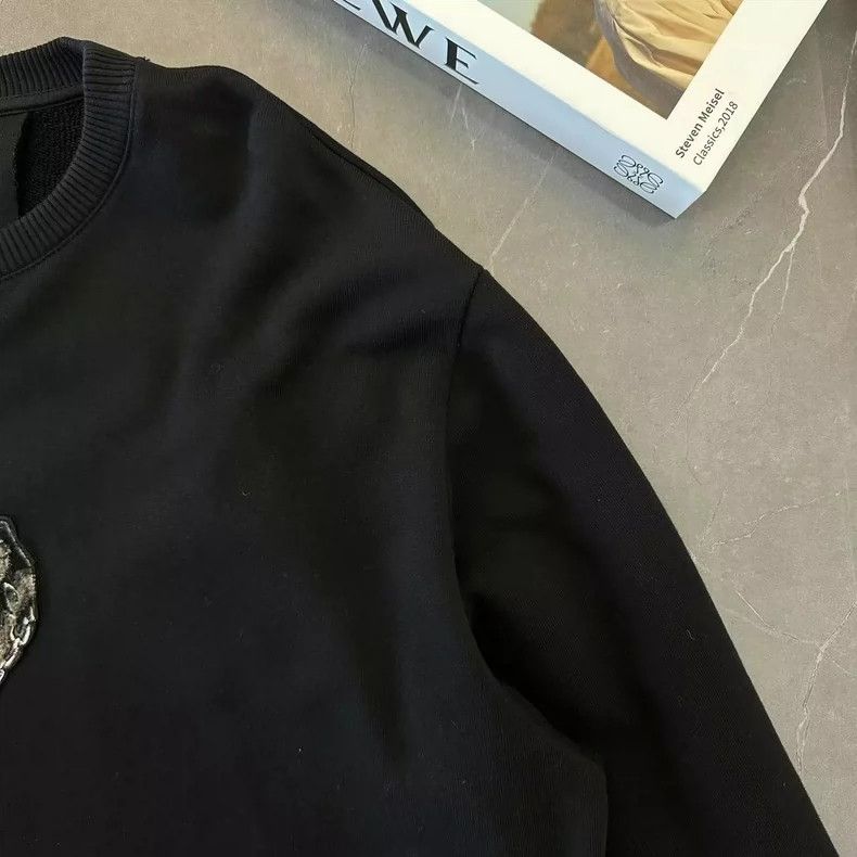 Givenchy Givenchy Velvet Tiger Head Embroidered Letter Hoodie Size US XL / EU 56 / 4 - 6 Thumbnail