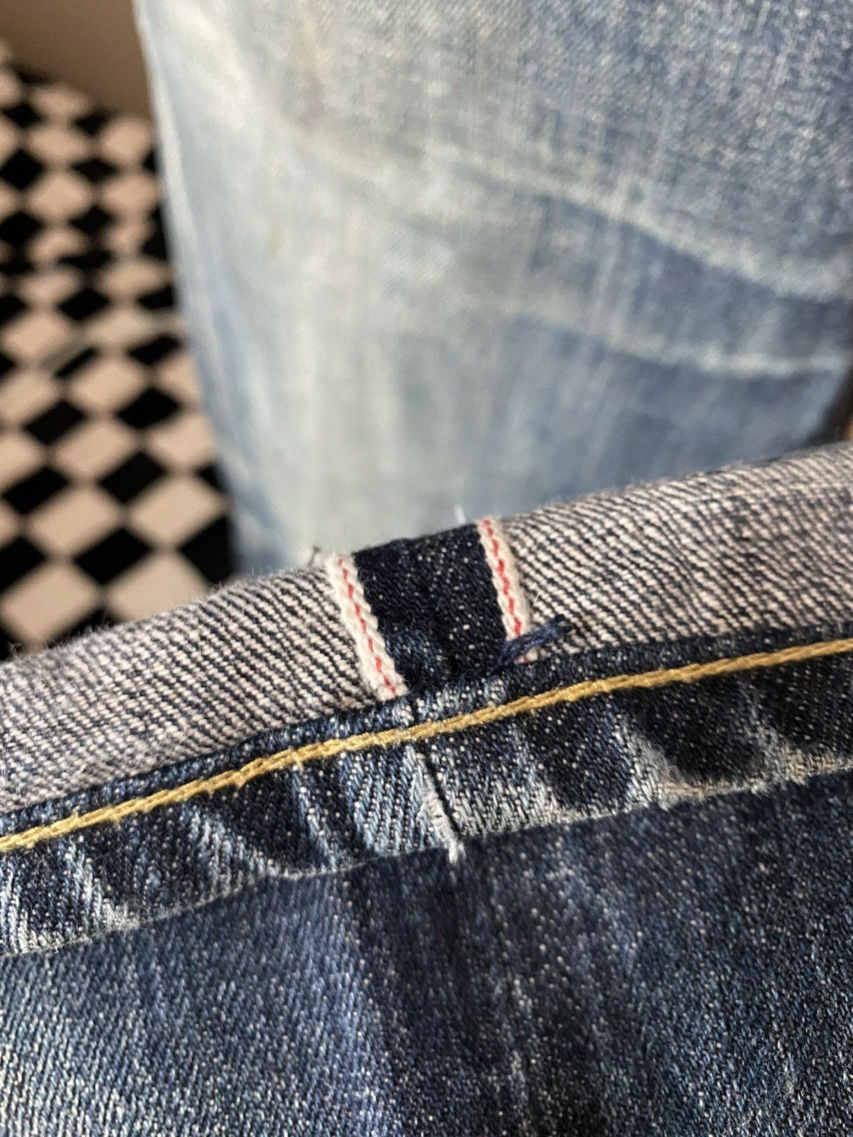 Original Fake KAWS X NEIGHBORHOOD 12EX SELVEDGE JAPANESE DENIM JEANS Size US 30 / EU 46 - 10 Thumbnail