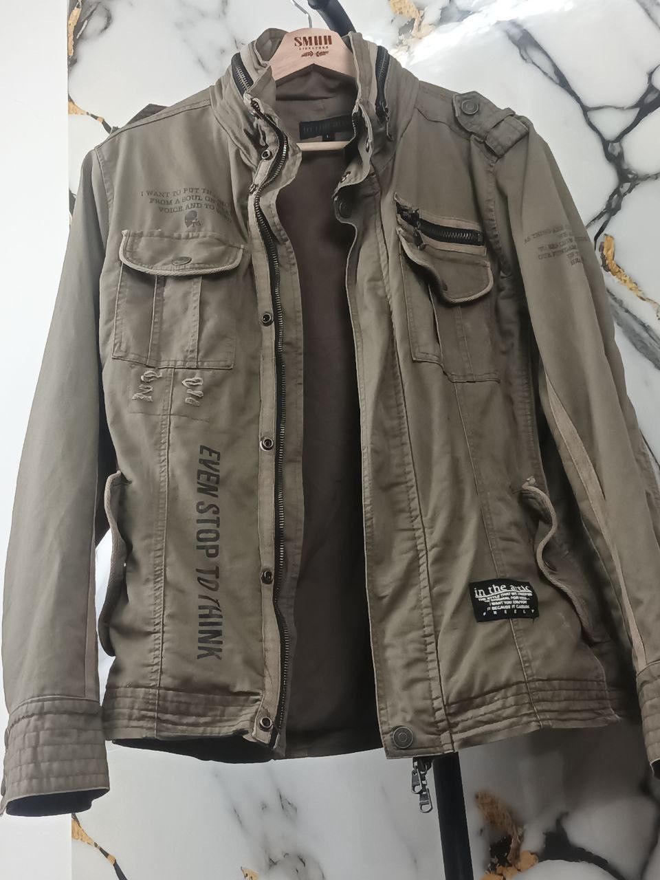 In The Attic 🔥IN THE ATTIC JAPANESE MILITARY PUNK JACKET-HIDDEN HOODIE(L) Size US L / EU 52-54 / 3 - 3 Thumbnail