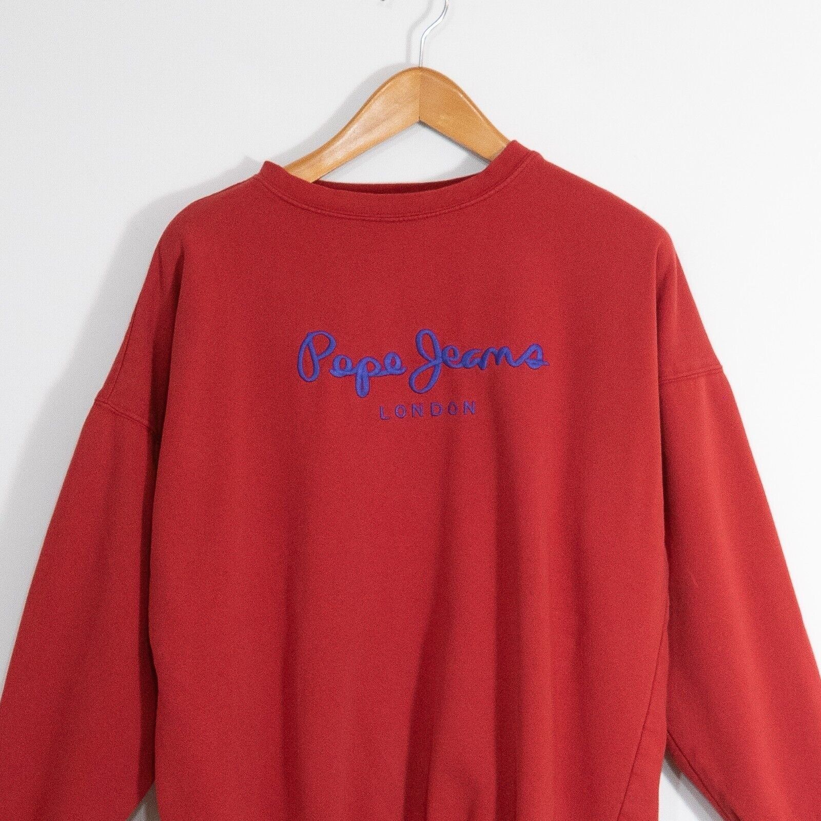 Vintage Vintage Pepe Jeans Sweatshirt Large - Faded Distressed Crop Size US L / EU 52-54 / 3 - 2 Thumbnail