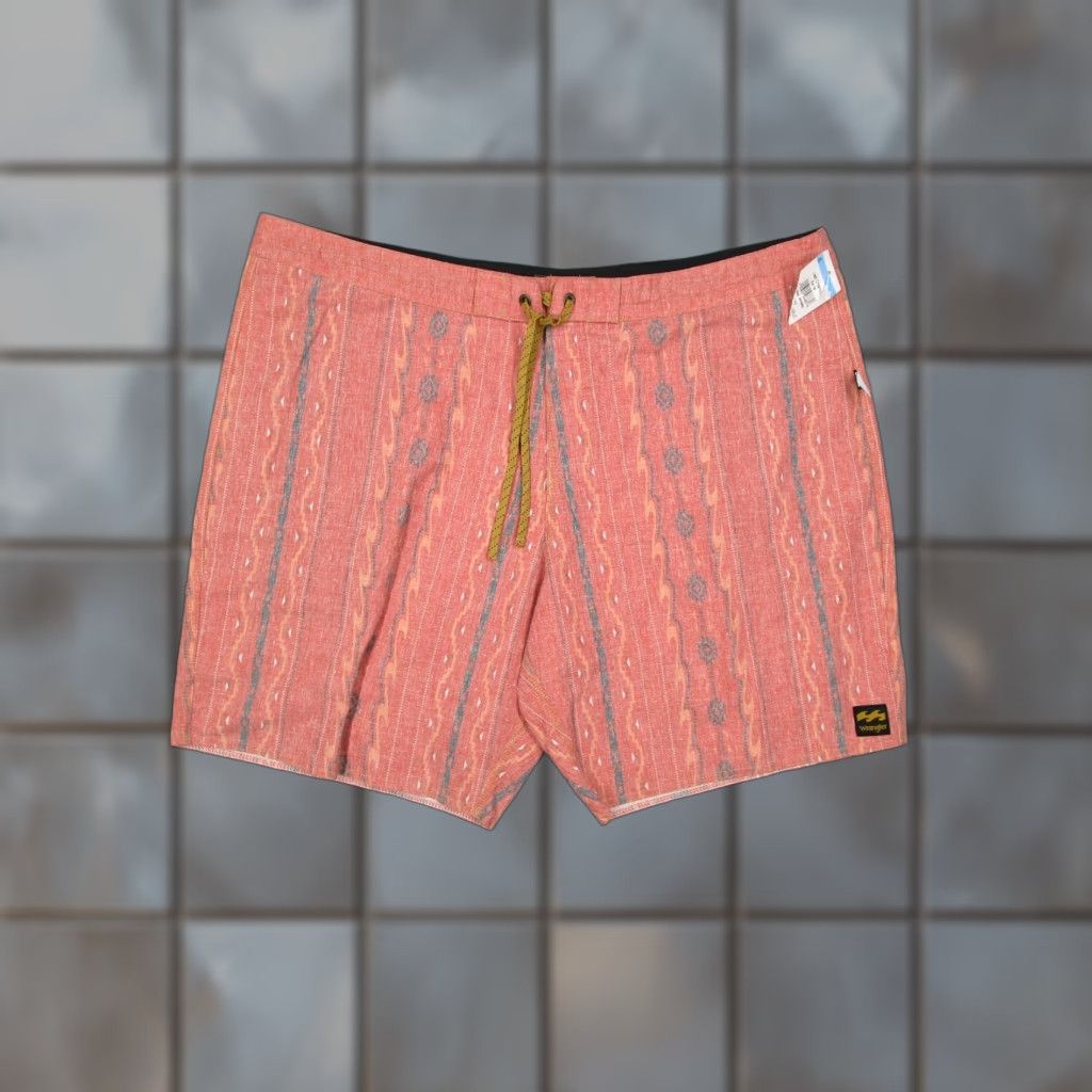 Billabong Billabong Board Shorts 40 Red Hemp Blend Polyester Tide Geometric Art Aztec Beach Surfer Mens Size US 40 / EU 56 - 1 Thumbnail