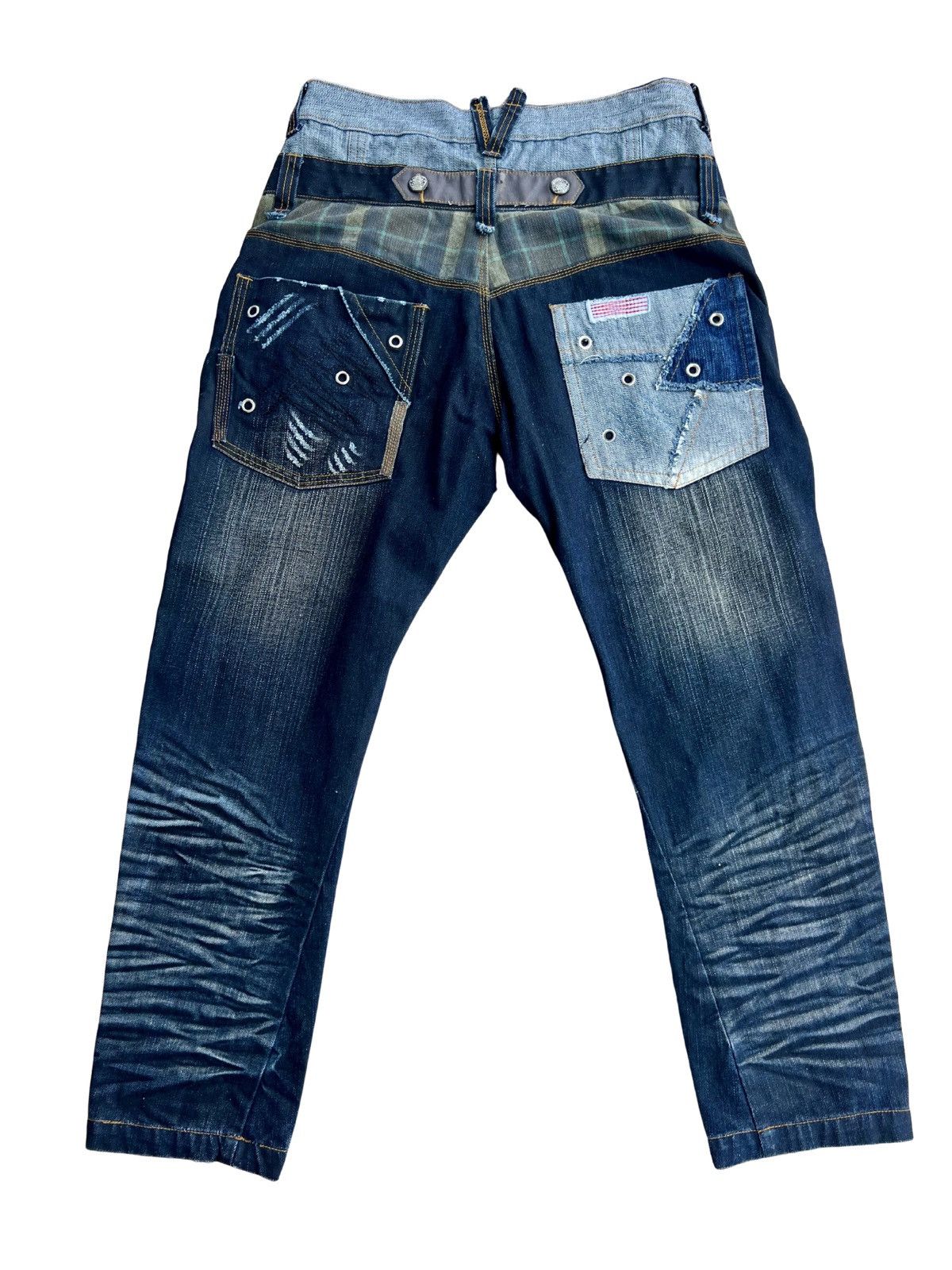 Vintage Y2K Archive Patchwork Distressed Denim Jeans Japanese Style Size US 32 / EU 48 - 3 Thumbnail