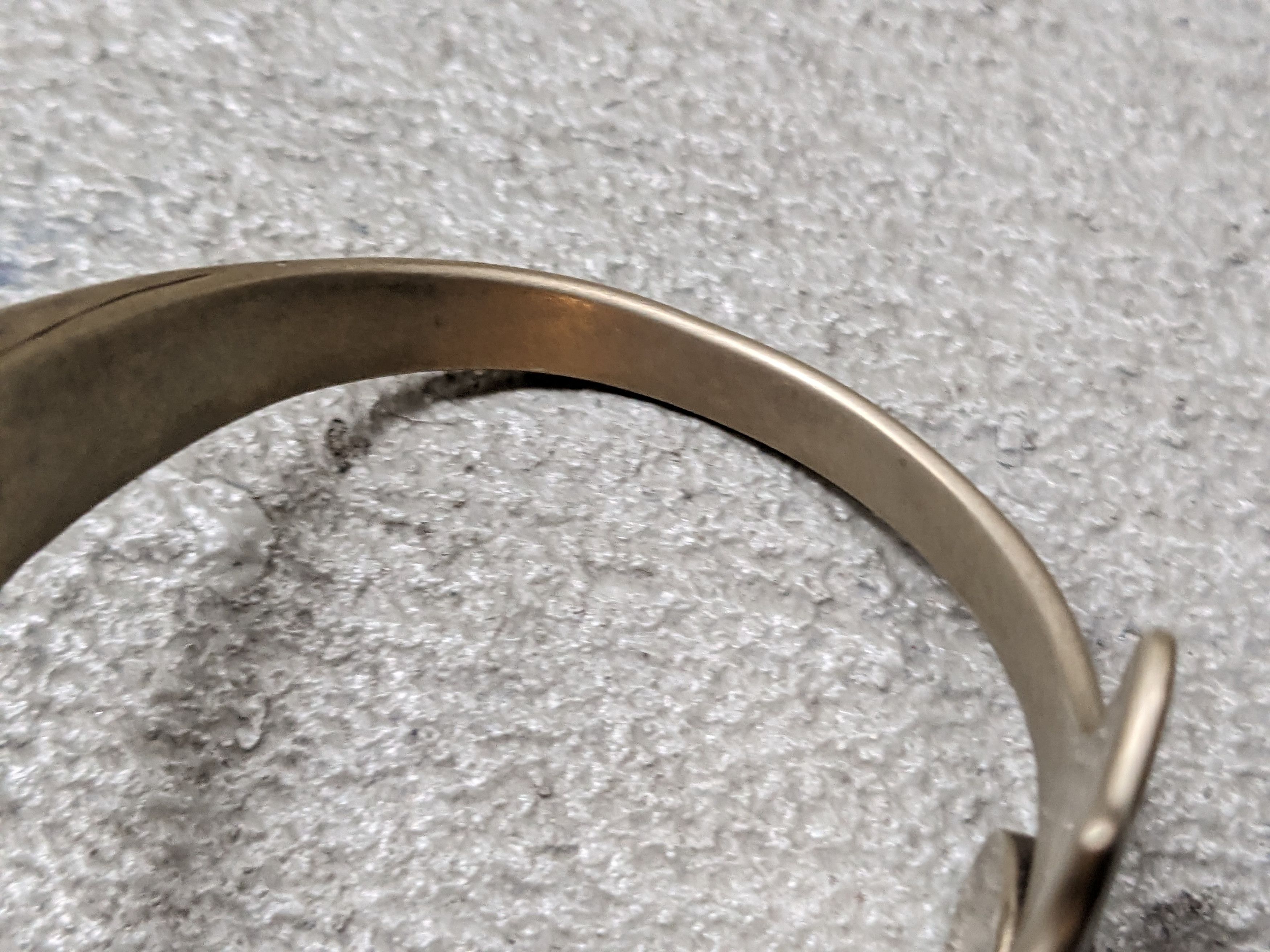 Jewelry Vintage Sterling Silver Bracelet Hinge Modern Avant Garde 7" Size ONE SIZE - 10 Thumbnail