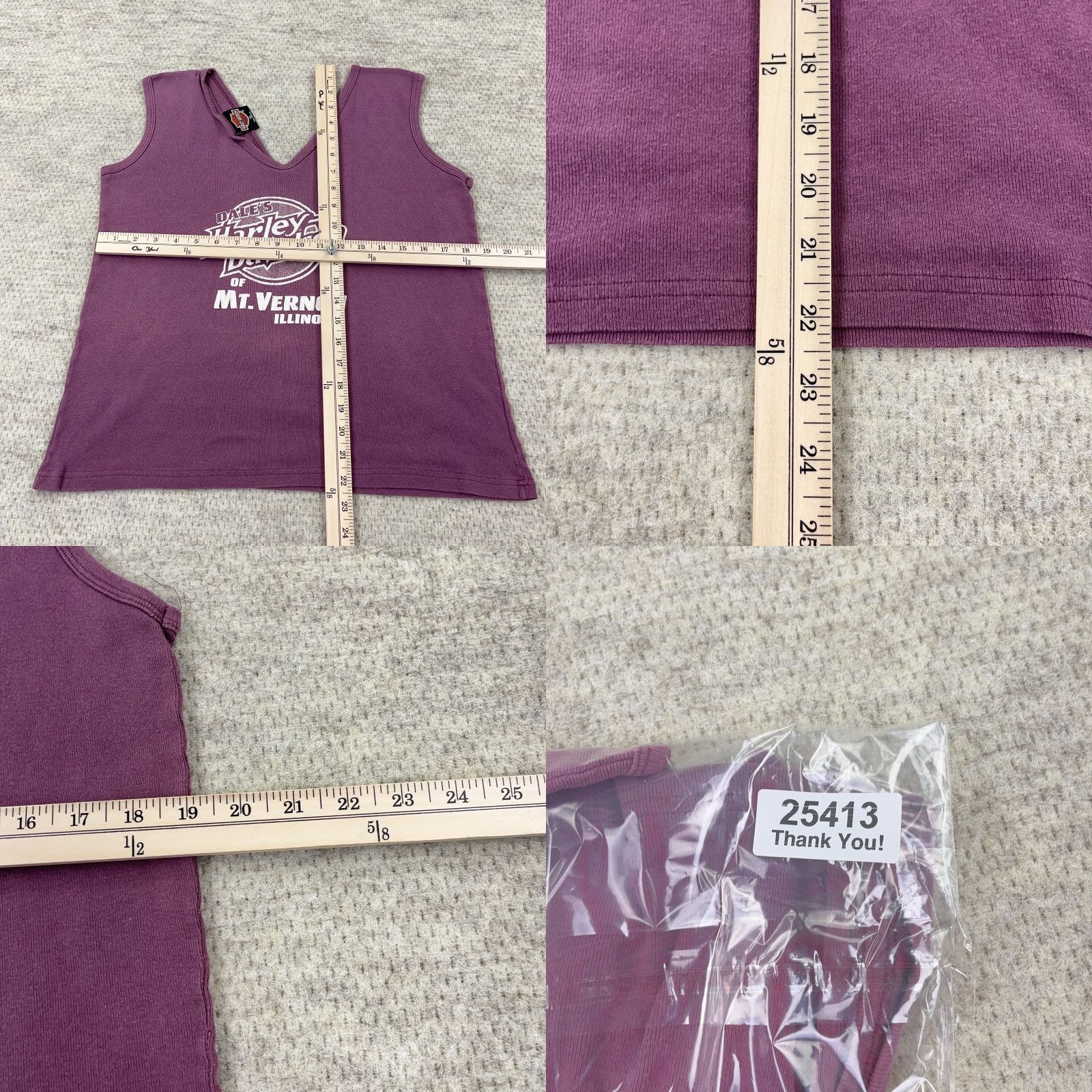 Harley Davidson VINTAGE Harley-Davidson Tank Top Women XL Purple 2000s Y2K Graphic Print Sleeveless Faded Eagle Size XL / US 12-14 / IT 48-50 - 8 Thumbnail