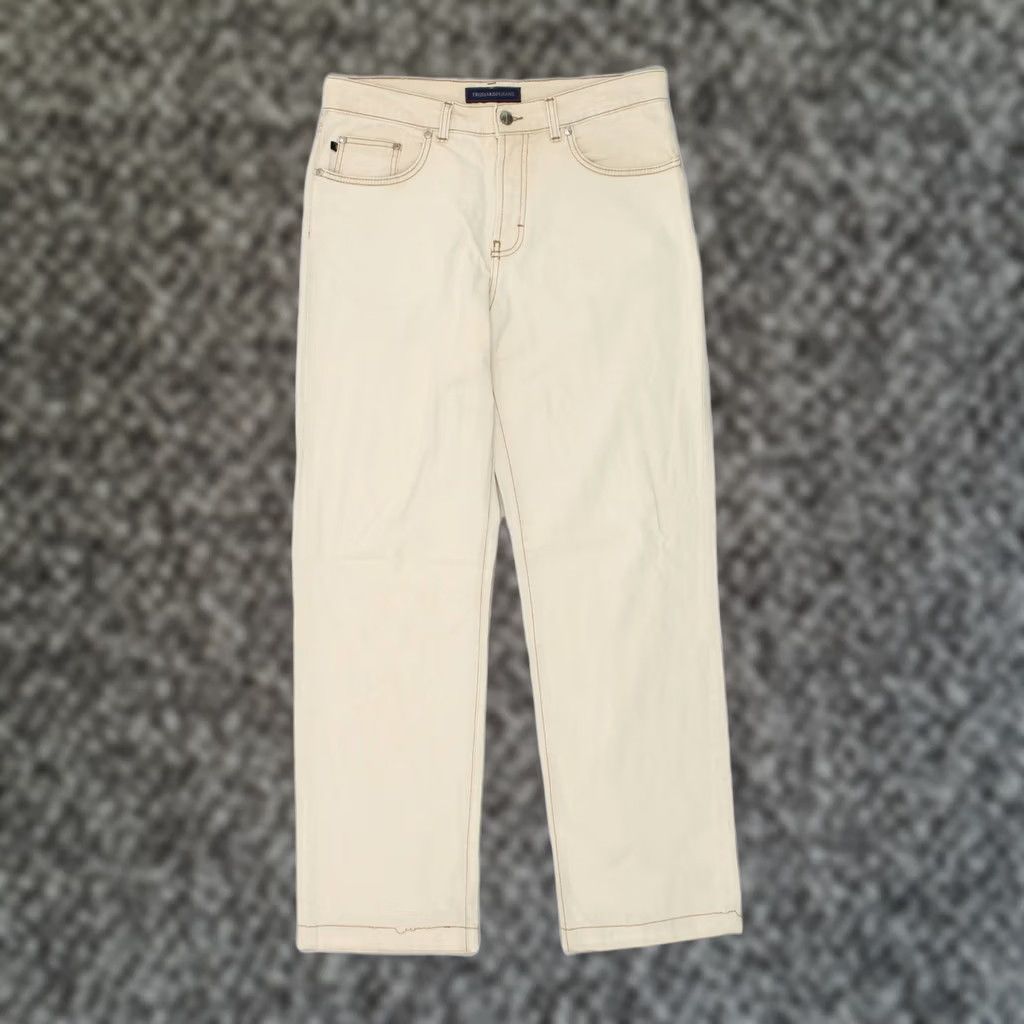 Trussardi TRUSSARDI JEANS Womens Straight Jeans Beige Cotton W34 L30 Size 24" / US 00 / IT 34 - 1 Thumbnail