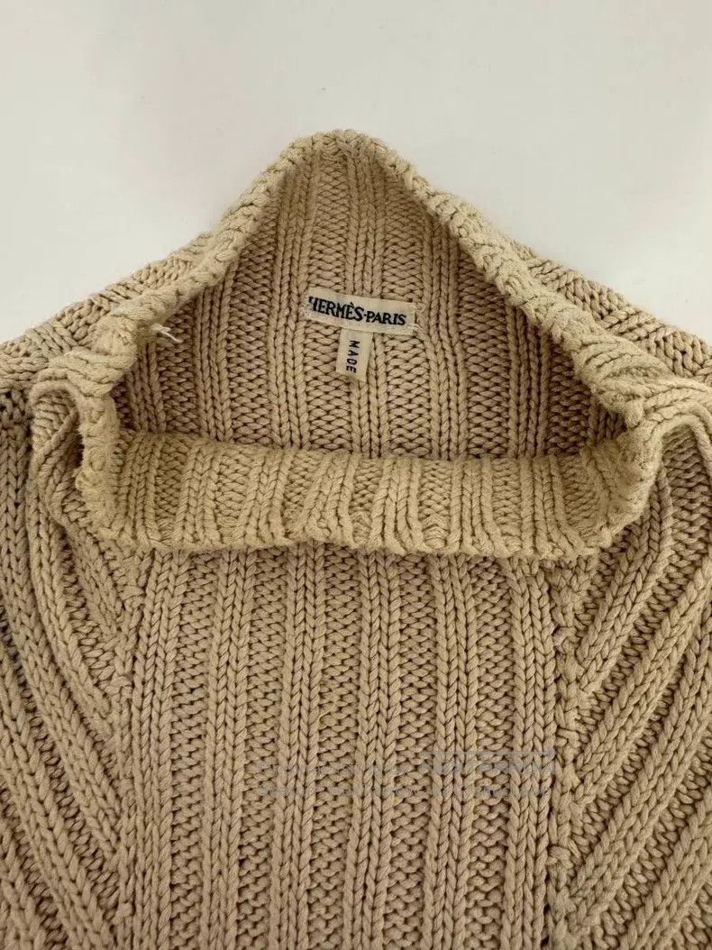 Hermes Hermes Beige silk knitted long top Size M / US 6-8 / IT 42-44 - 3 Thumbnail