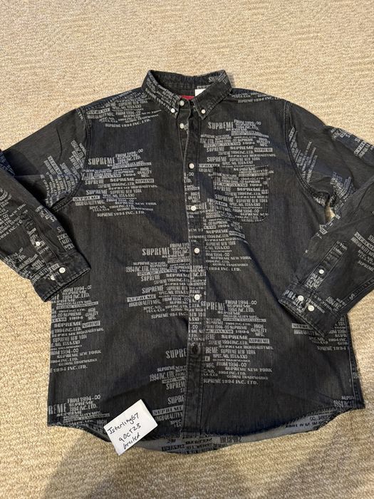 Supreme Supreme Trademark Jacquard Denim Shirt | Grailed