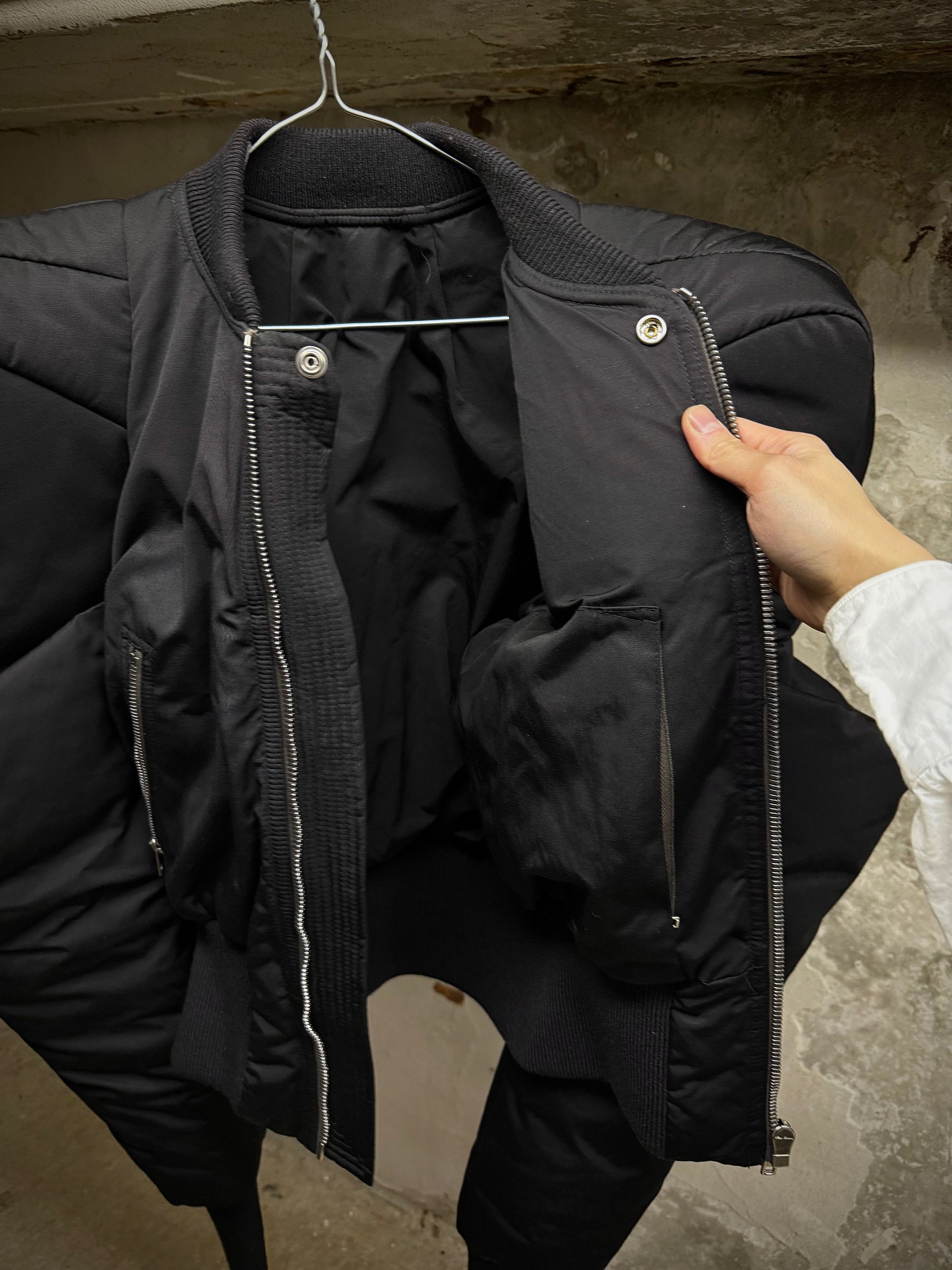 Rick Owens Rick Owens AW22 "STROBE" Alice Kunst Down Bomber Jacket Size US XXS / EU 40 - 6 Thumbnail