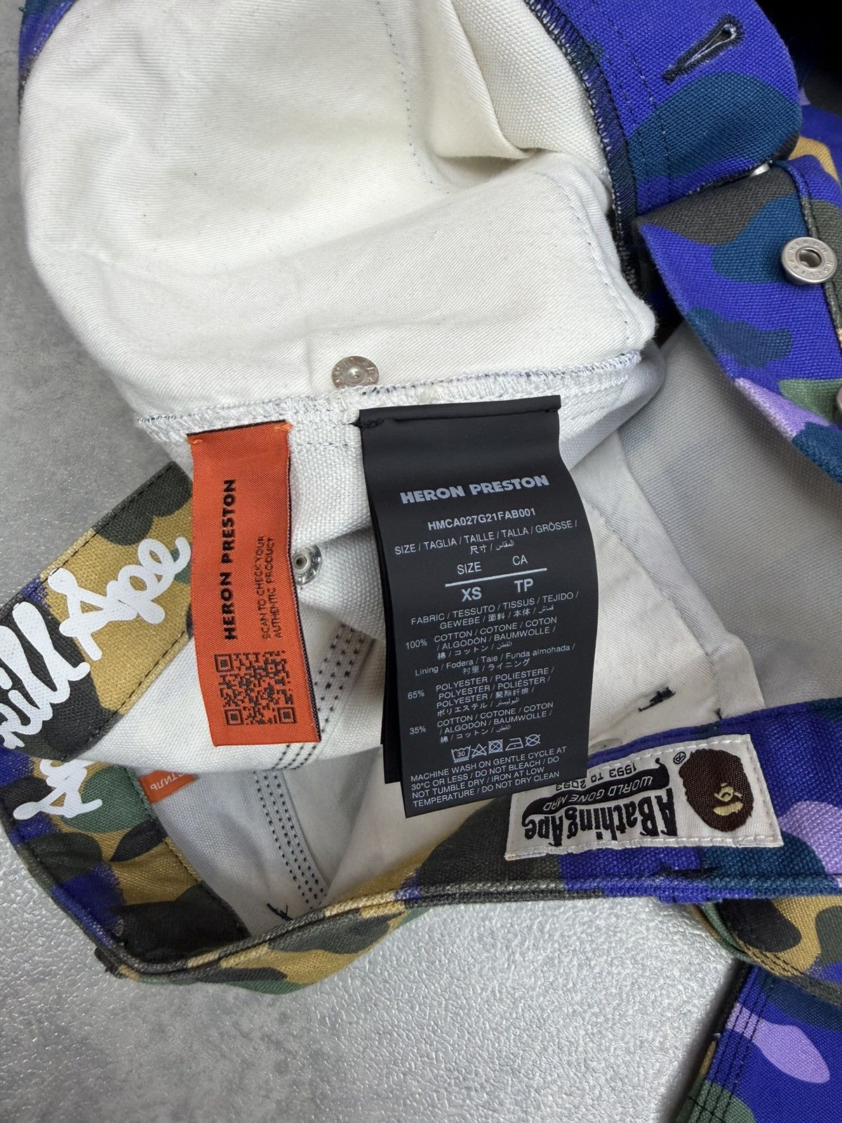 Bape Bape x Heron Preston Double Knee Camo Duck Painter Pants XS Size US 30 / EU 46 - 19 Thumbnail