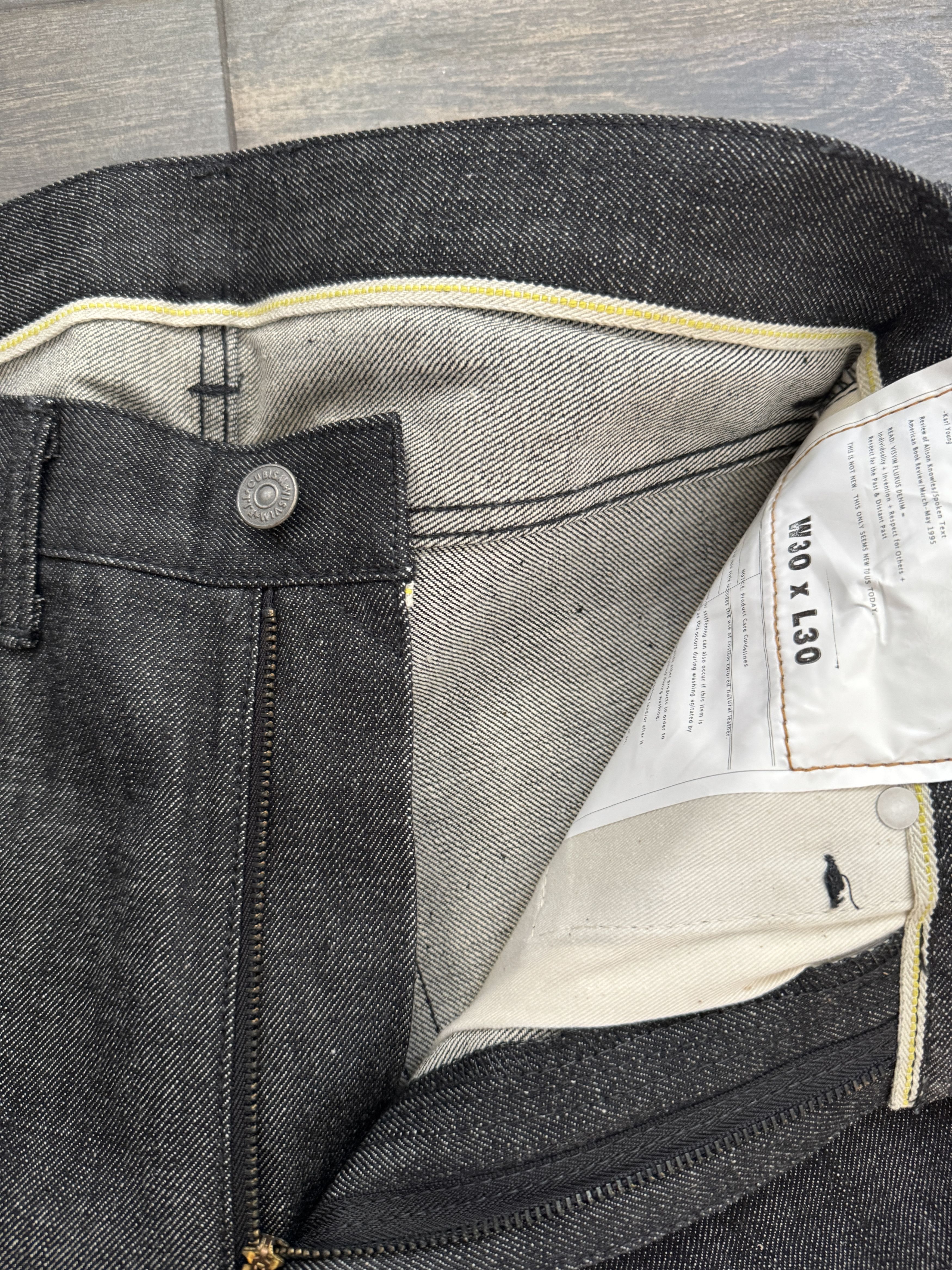 Visvim Visvim Fluxus 05R Denim Straight Raw Unwashed Selvedge Black Size US 30 / EU 46 - 10 Thumbnail