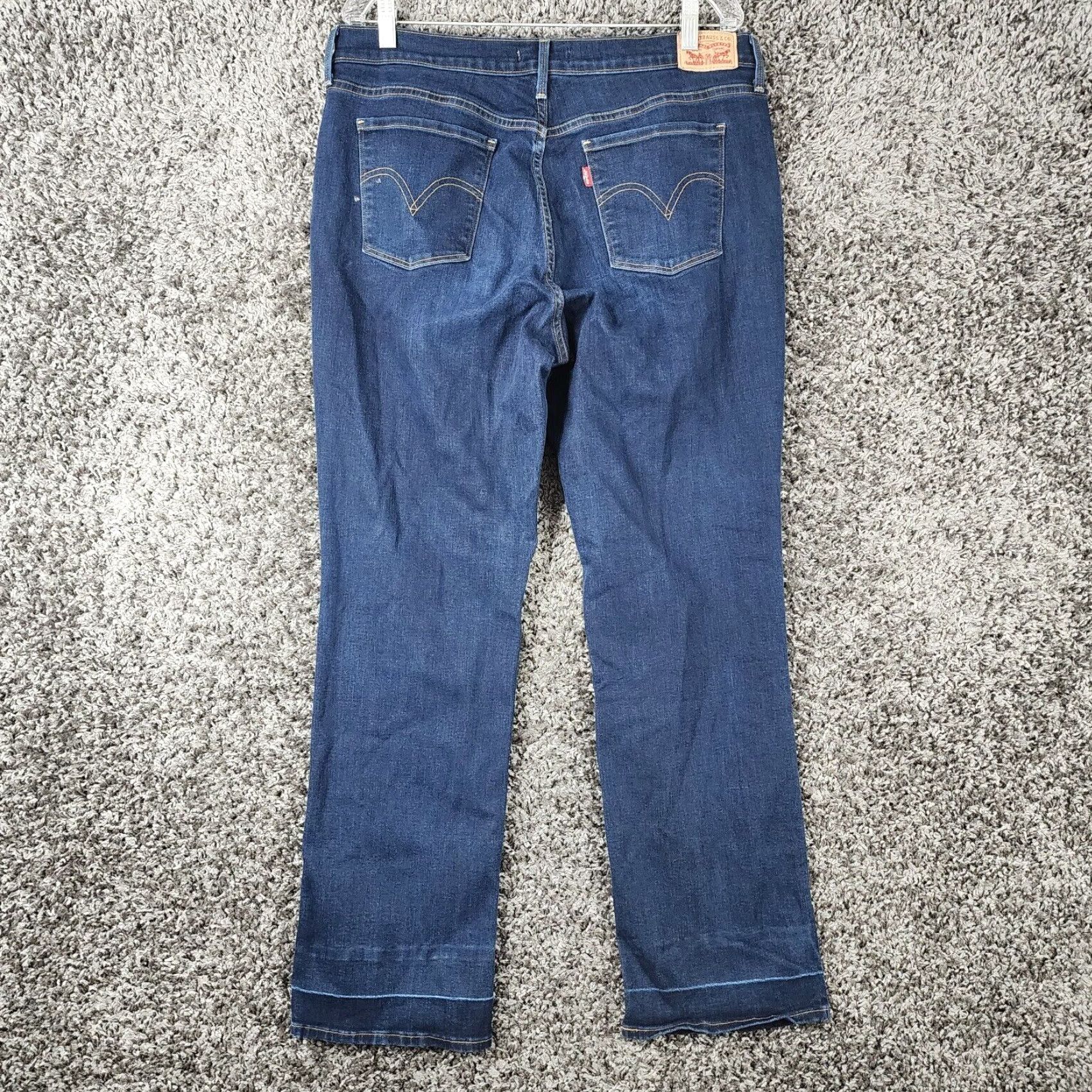 Levi's LEVI'S 505 Dark Wash Straight Jeans Size 16 Womens Blue Size 38" / US 16 / IT 52 - 6 Thumbnail