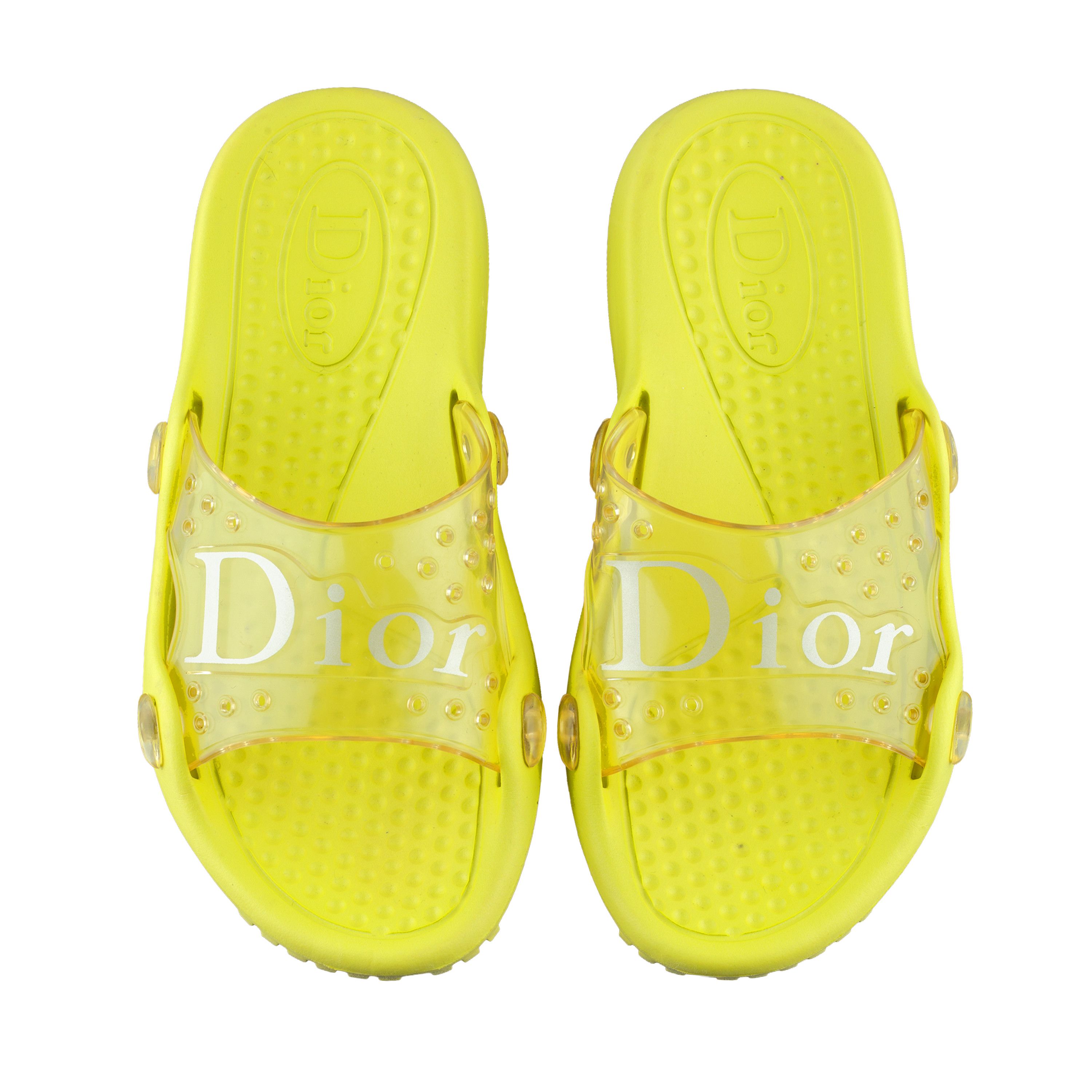 Dior Dior Yellow Rubber Vintage Jelly Sandals Size US 7 / IT 37 - 1 Thumbnail