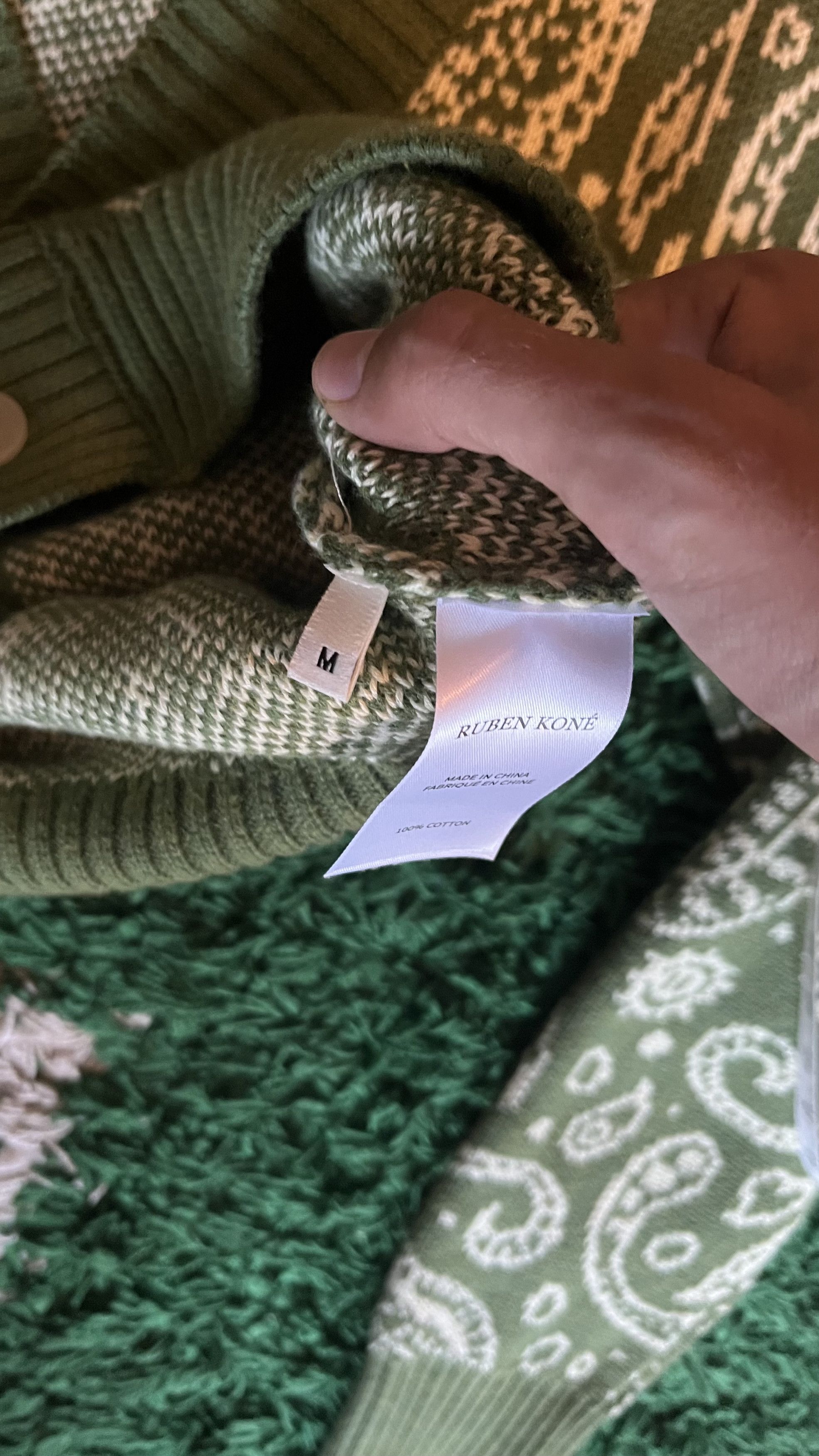 Ruben Kone Ruben kone green cardigan Size US M / EU 48-50 / 2 - 8 Thumbnail