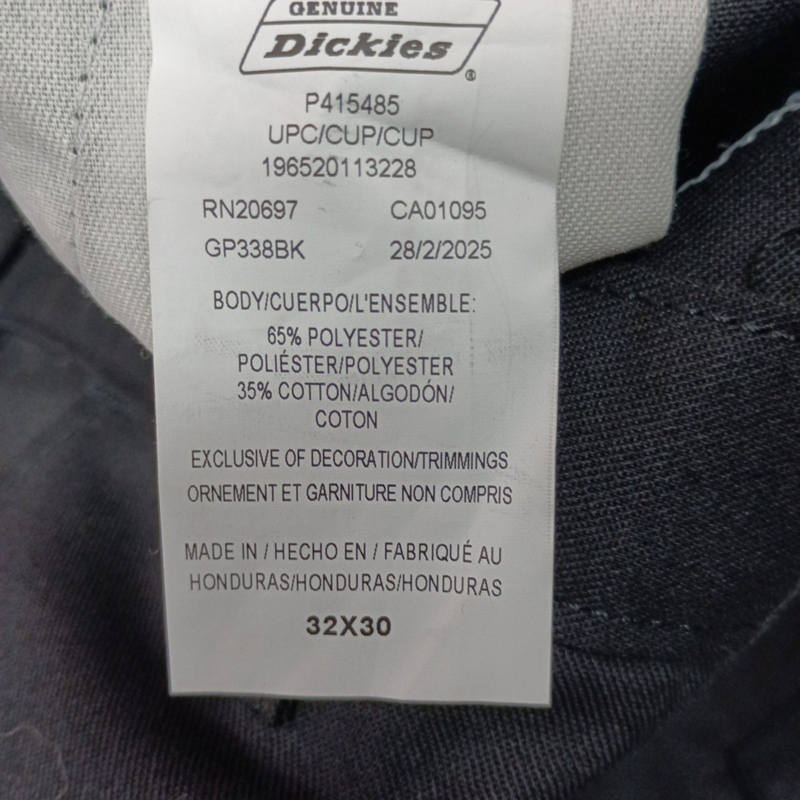 Dickies Dickies Cargo Pants Men's Size 32x30 Black Regular Straight Size US 32 / EU 48 - 5 Thumbnail