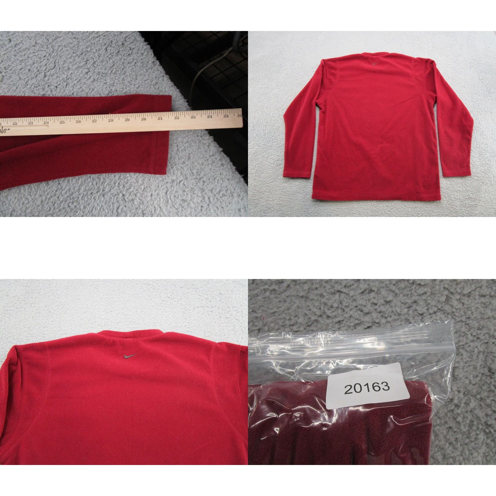 Nike VINTAGE Nike Center Swoosh Silver Tag Red Fleece Sweatshirt in Size Medium Size US M / EU 48-50 / 2 - 8 Thumbnail