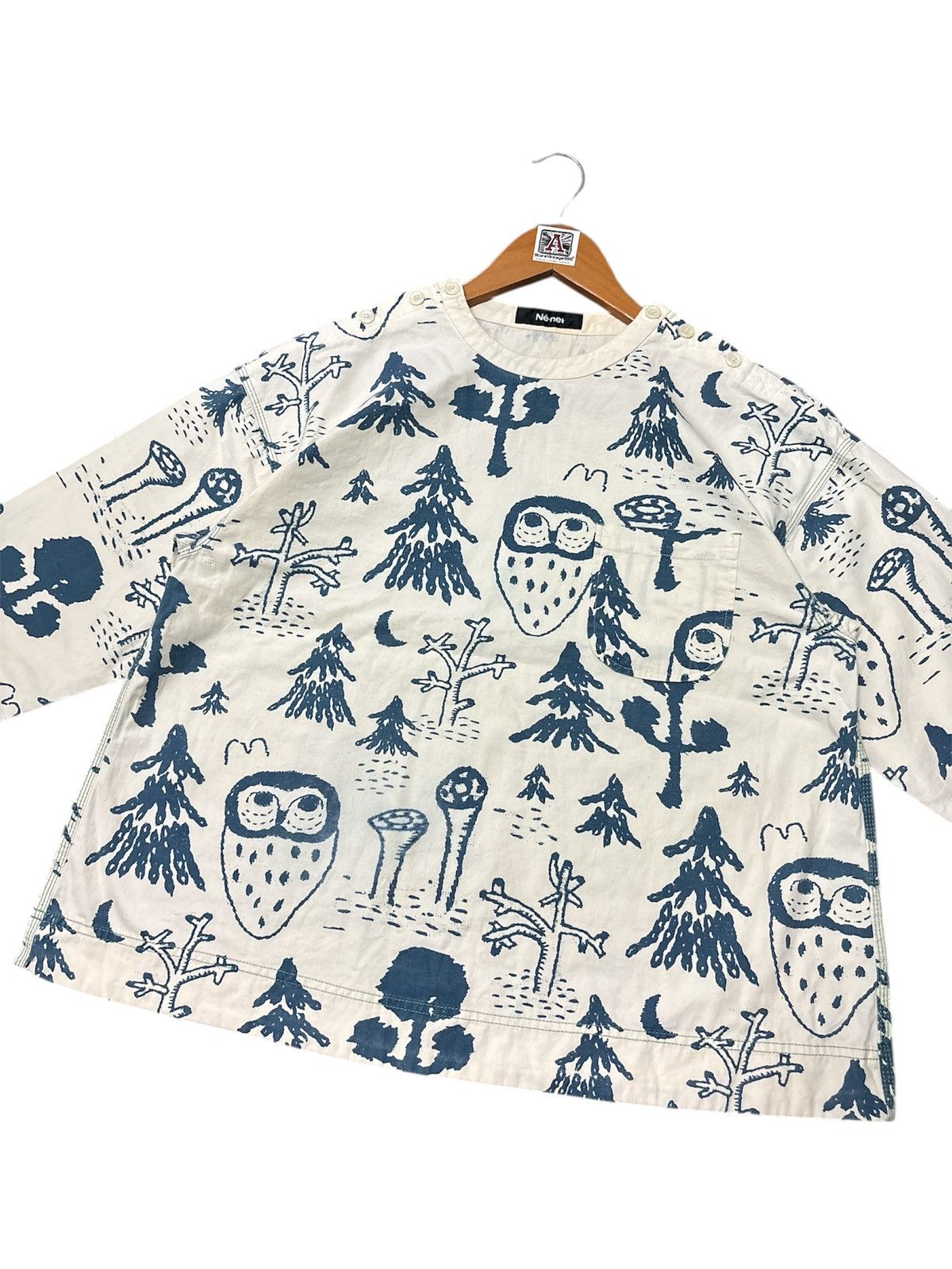 Ne-Net ‼️RARE‼️NE-NET BY ISSEY MIYAKE FOREST OWL TEE🔥 Size US M / EU 48-50 / 2 - 4 Thumbnail