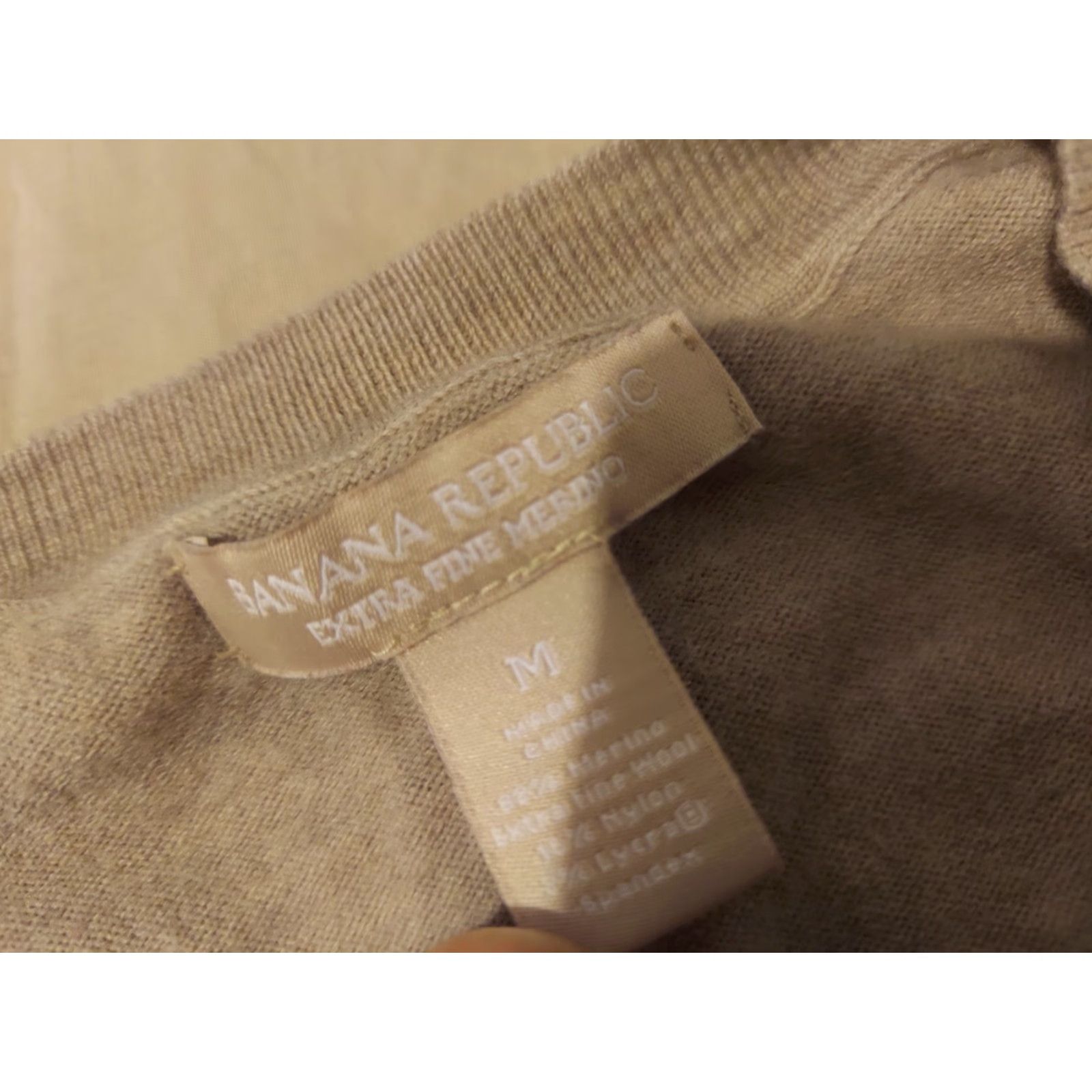 Banana Republic Womens Banana Republic Sweater Jacket Cardigan Wool Beig e M Medium Khaki Size M / US 6-8 / IT 42-44 - 4 Thumbnail