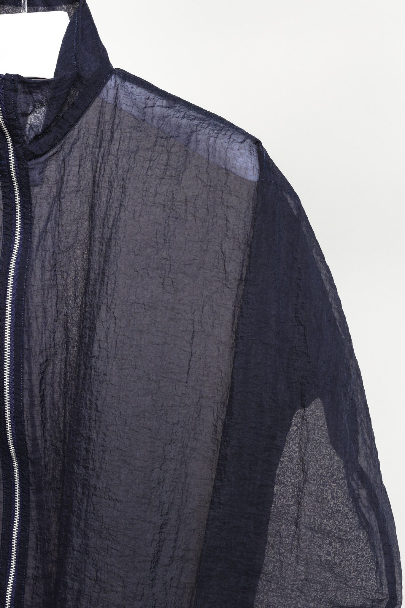 Cottweiler Cottweiler Textured Sheer Black Zip Mock Neck Boxy Shirt Size US XS / EU 42 / 0 - 5 Thumbnail