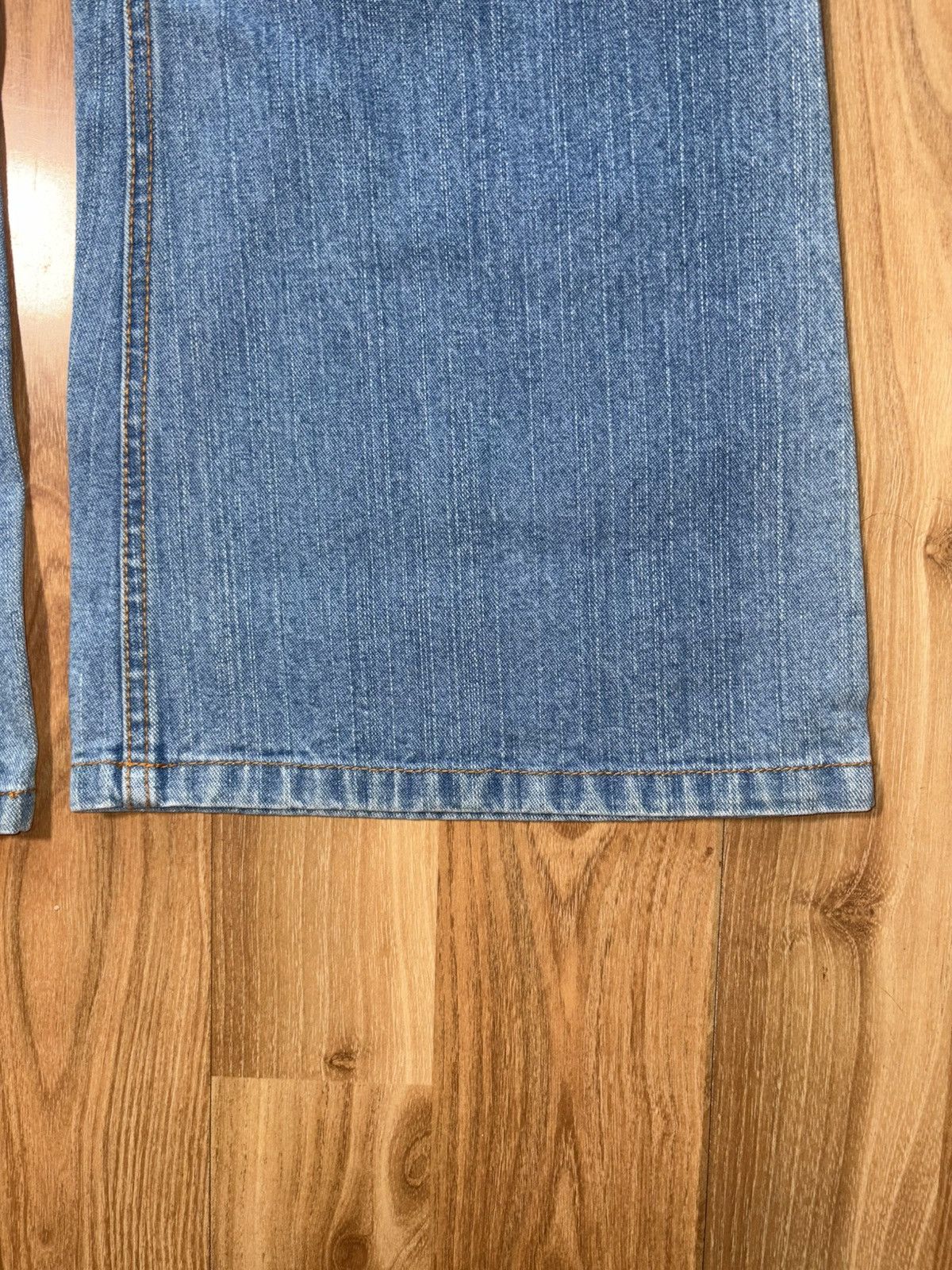 Japanese Brand VTG 2000’s Blue Coral Y2K Flare Jeans –Crossover Back Detail Size US 38 / EU 54 - 6 Thumbnail