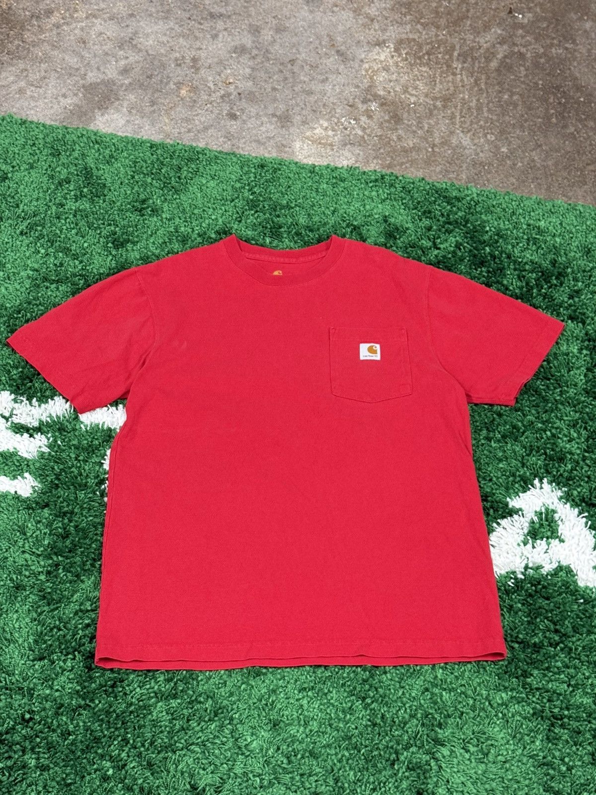 Carhartt Carhartt Red Pocket Patch Logo Tee Medium Relaxed Baggy Fit Size US M / EU 48-50 / 2 - 1 Thumbnail
