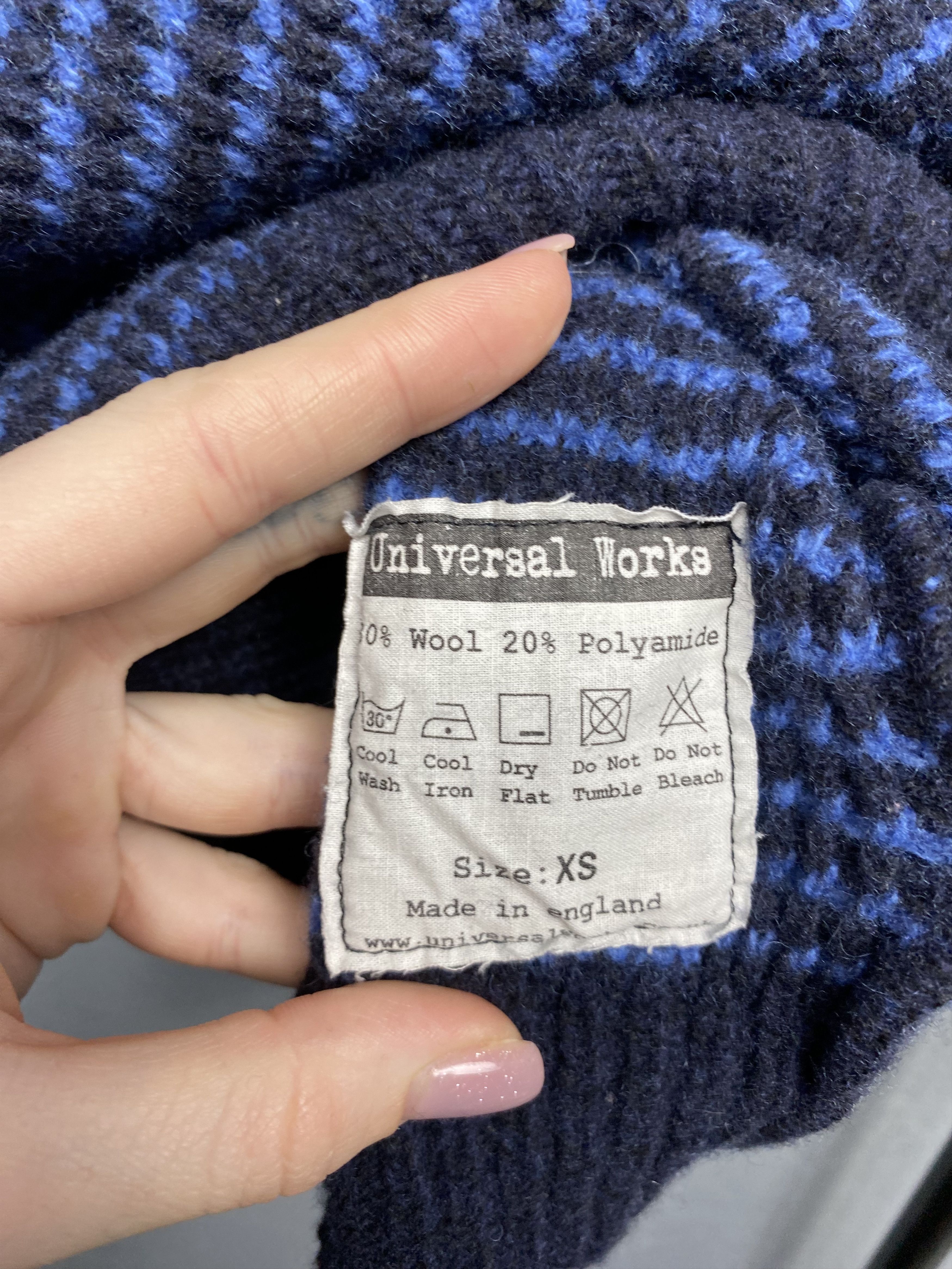 Universal Works × Vintage Universal Works Mens Oversized Crew Neck Wool Knit Sweater Size US S / EU 44-46 / 1 - 4 Thumbnail
