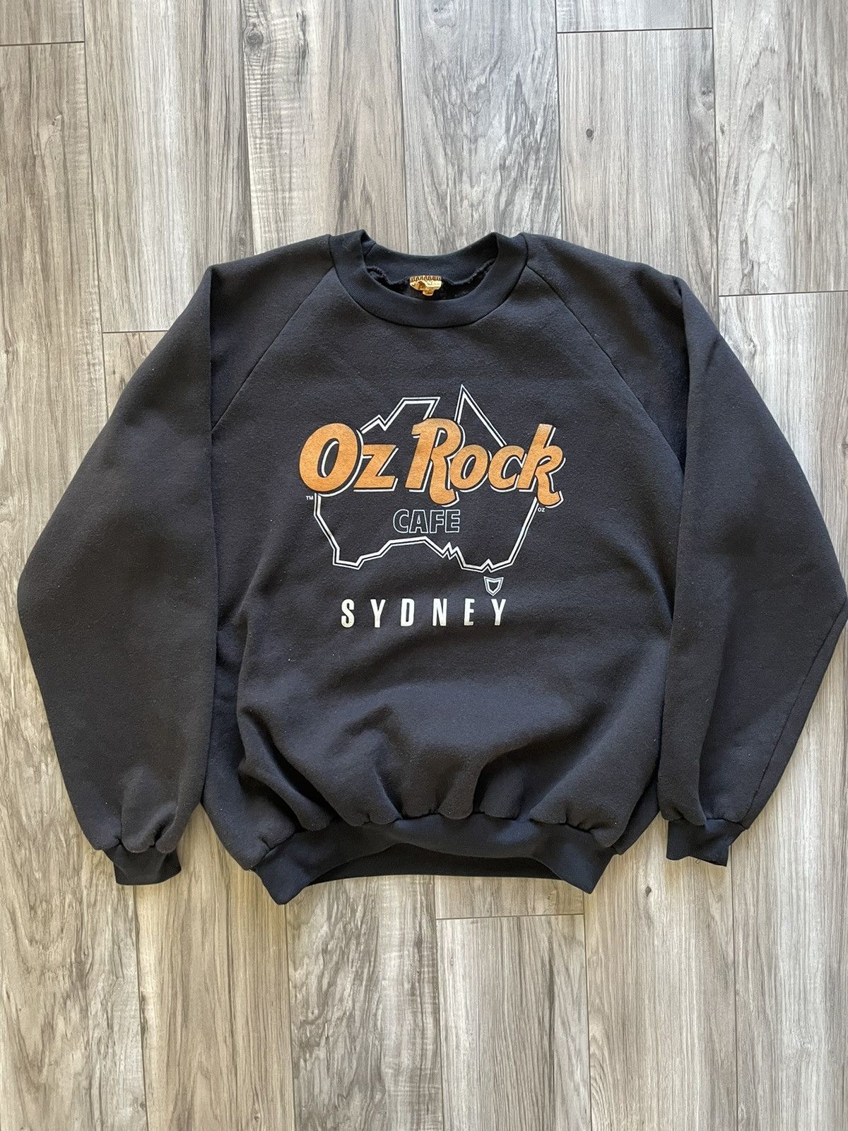 image of Classics Australia x Hard Rock Cafe Vintage Oz Rock Cafe Sydney Sweatshirt in Black, Men's (Size XL